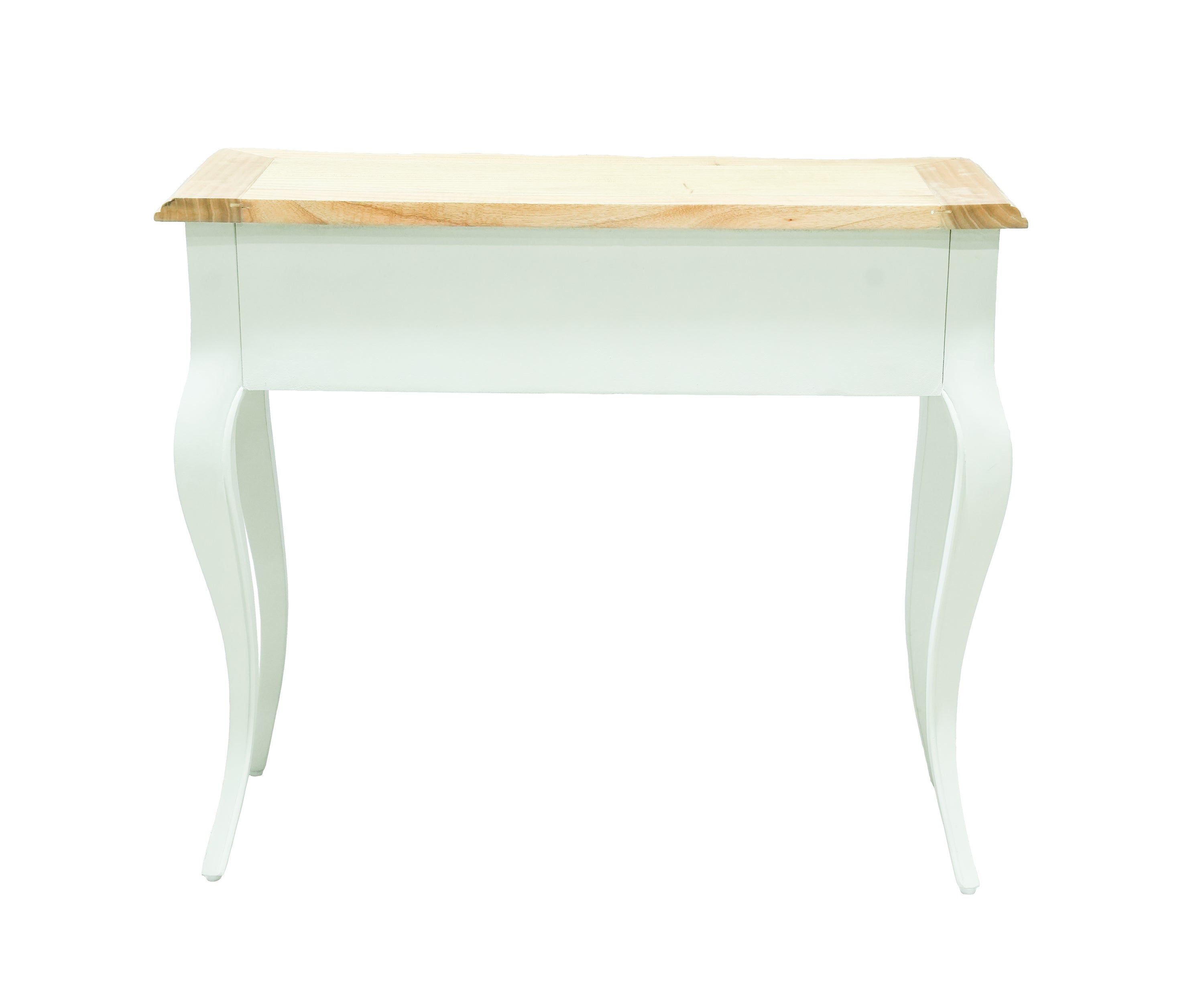 French Off-White & Teak Console