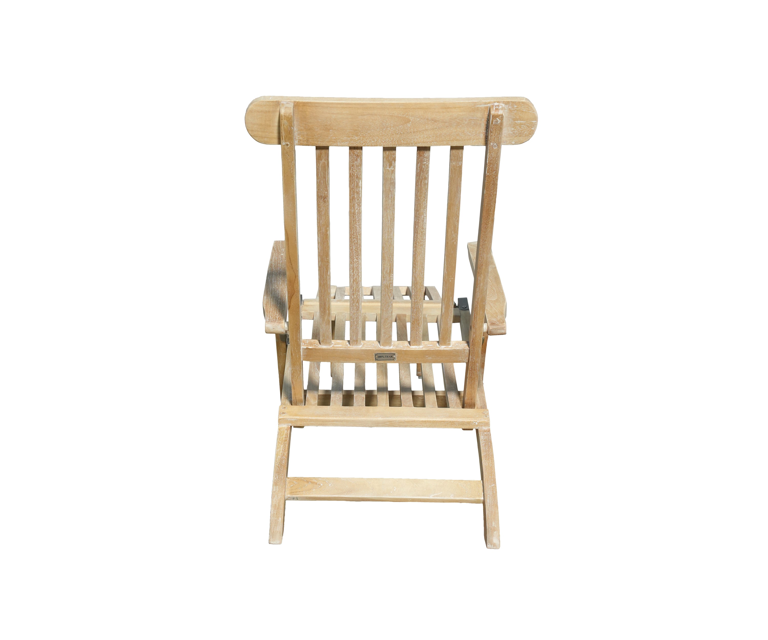 Teak Steamer Deck Chair with Adjustable Reclining Back