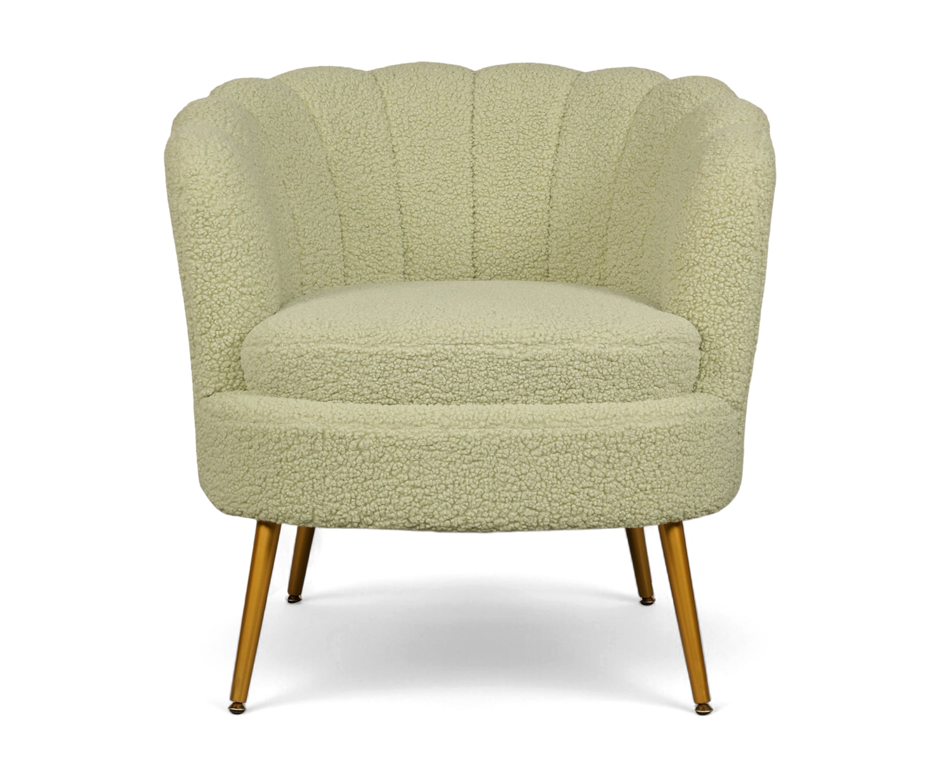 Seashell Bouclé Accent Arm Chair