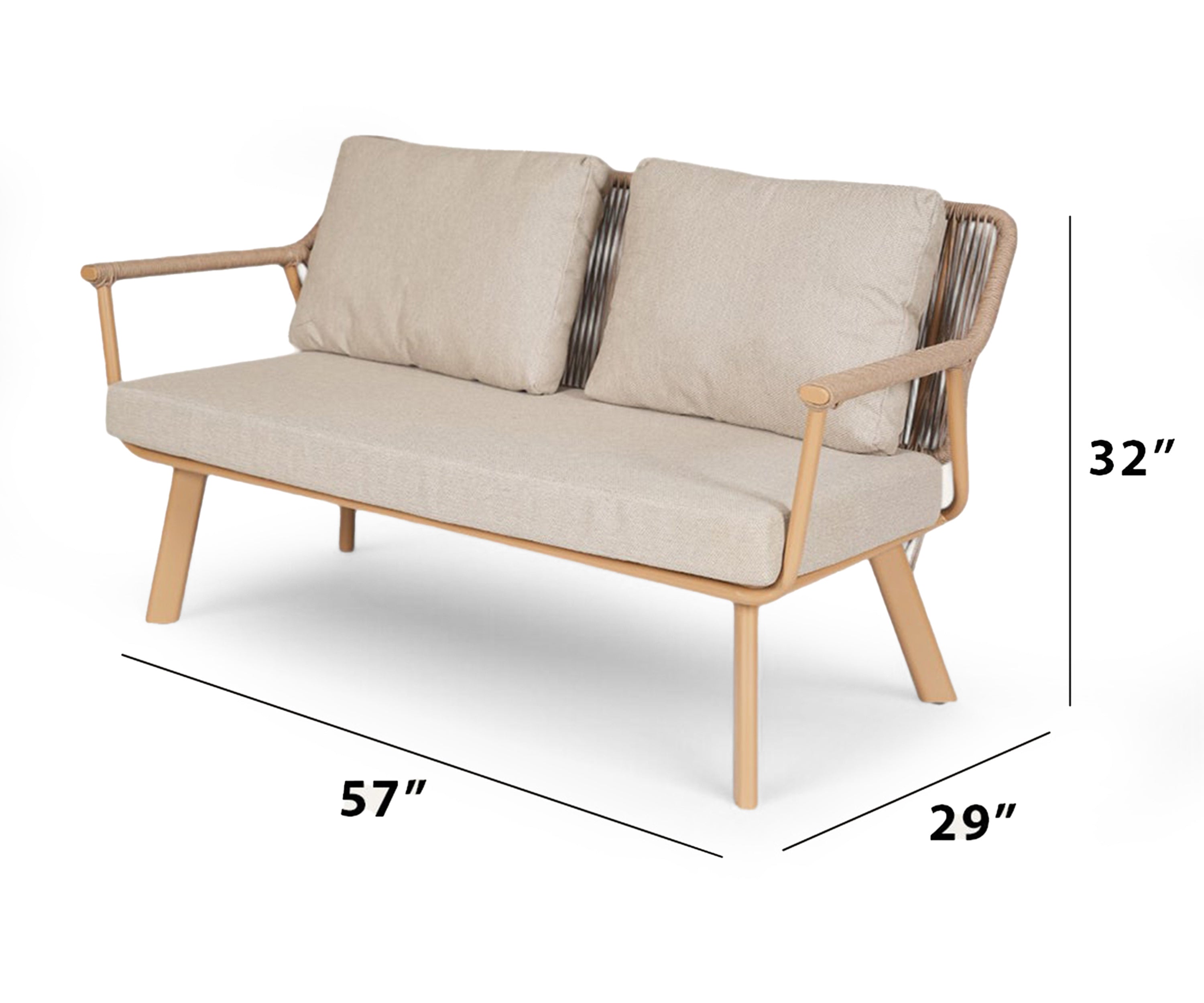 Outdoor Rope 2 Seater Sofa