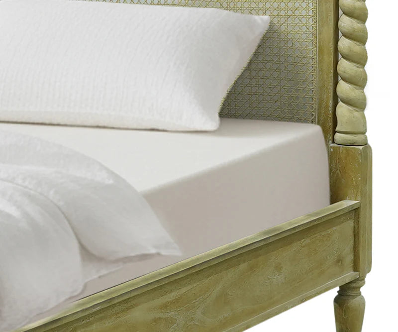 Barley Twist Acacia Wood Cane Poster Bed