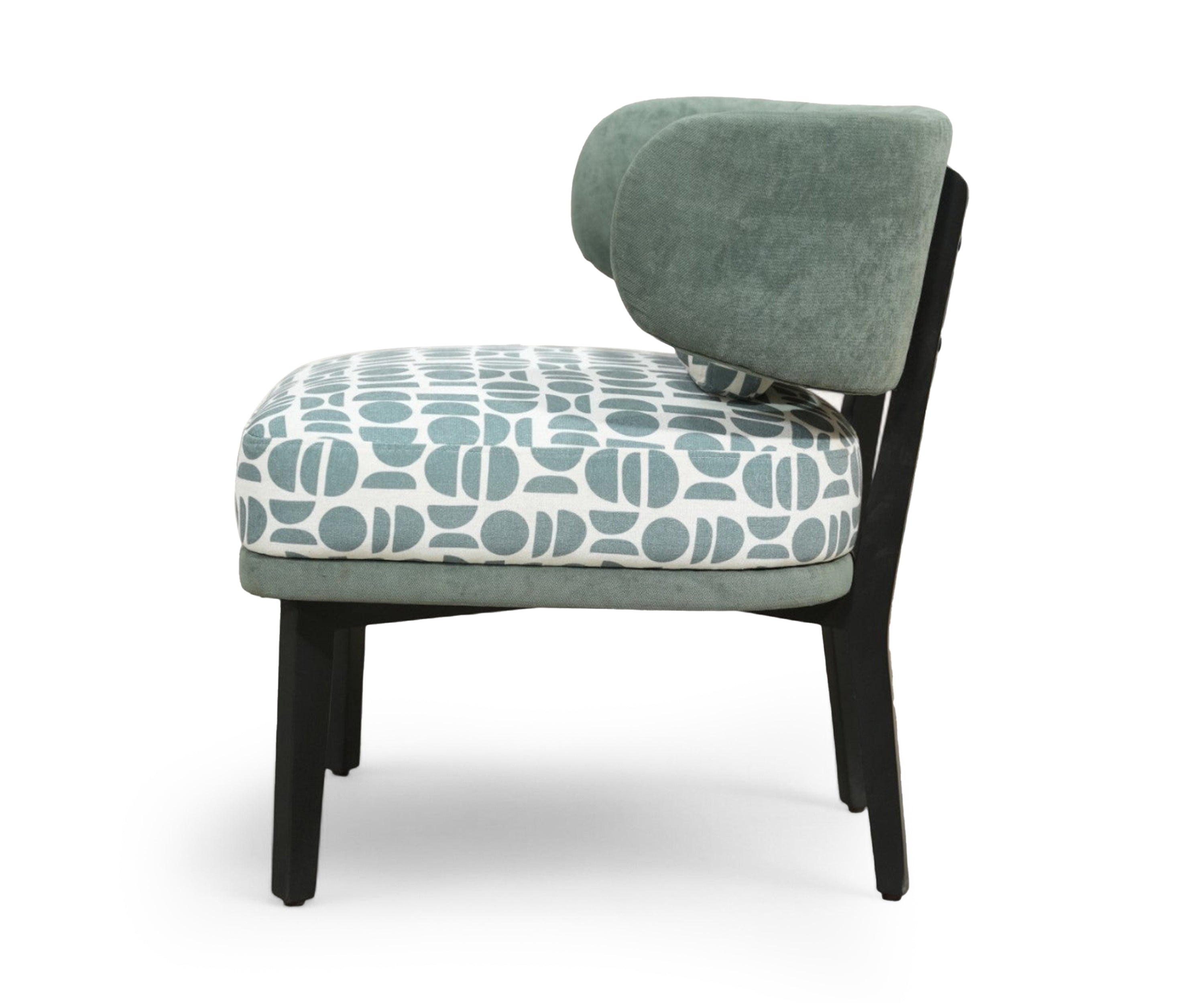 Sage Cotton Printed Accent Chair