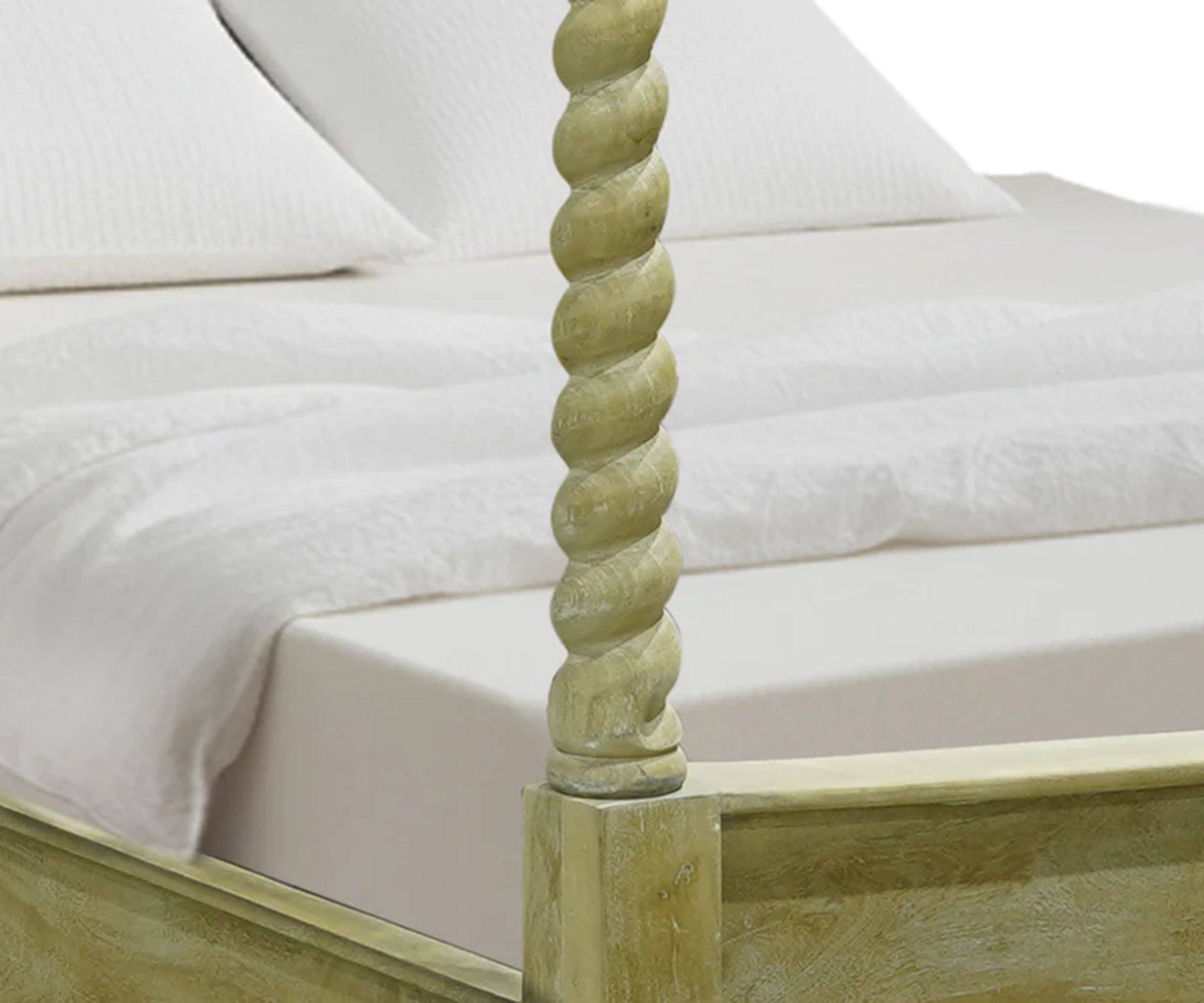 Barley Twist Acacia Wood Cane Poster Bed