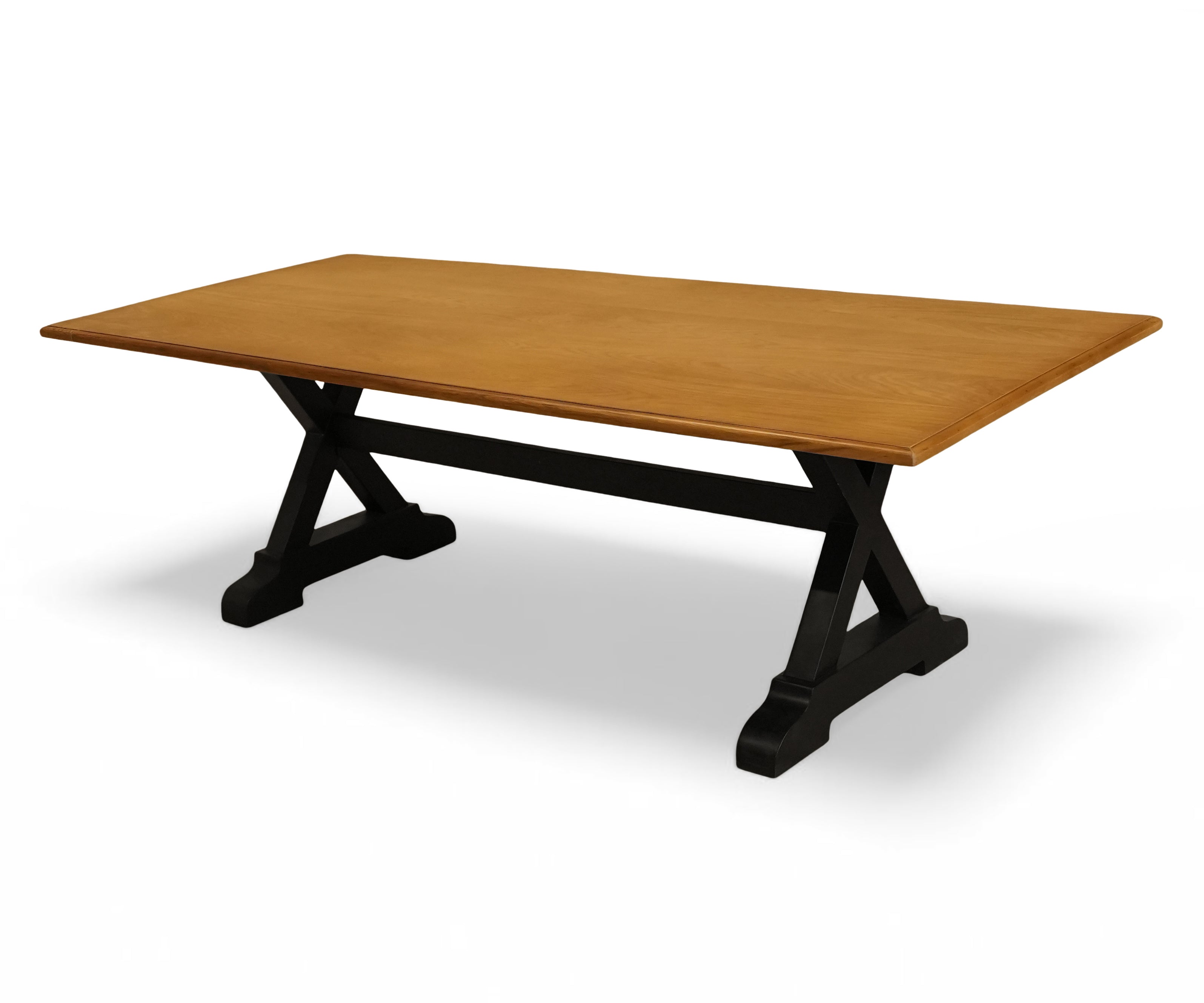Rustic Wood Trestle 6 seater Dining Table