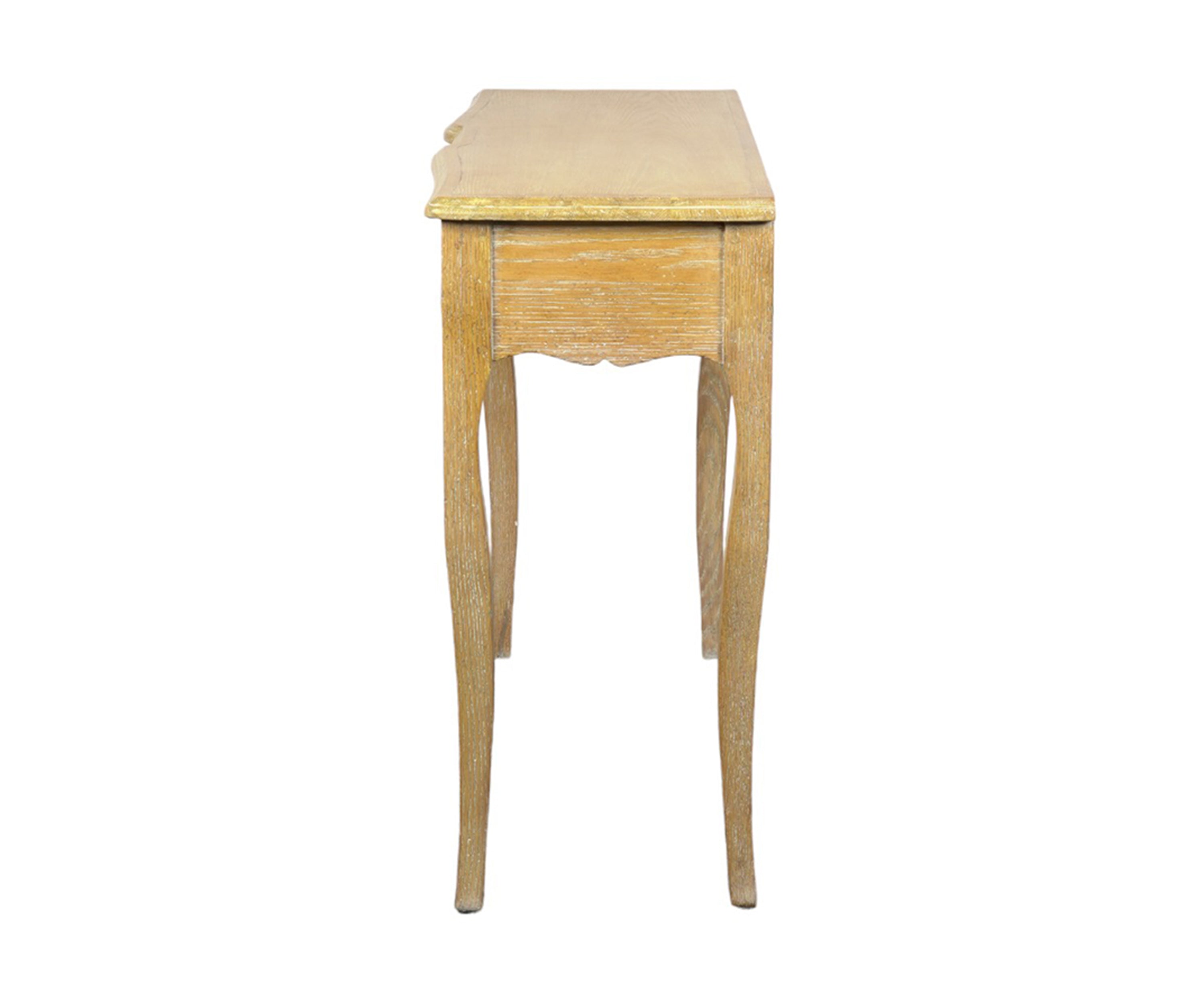 Rectangular Wooden Study Table with Curved Legs