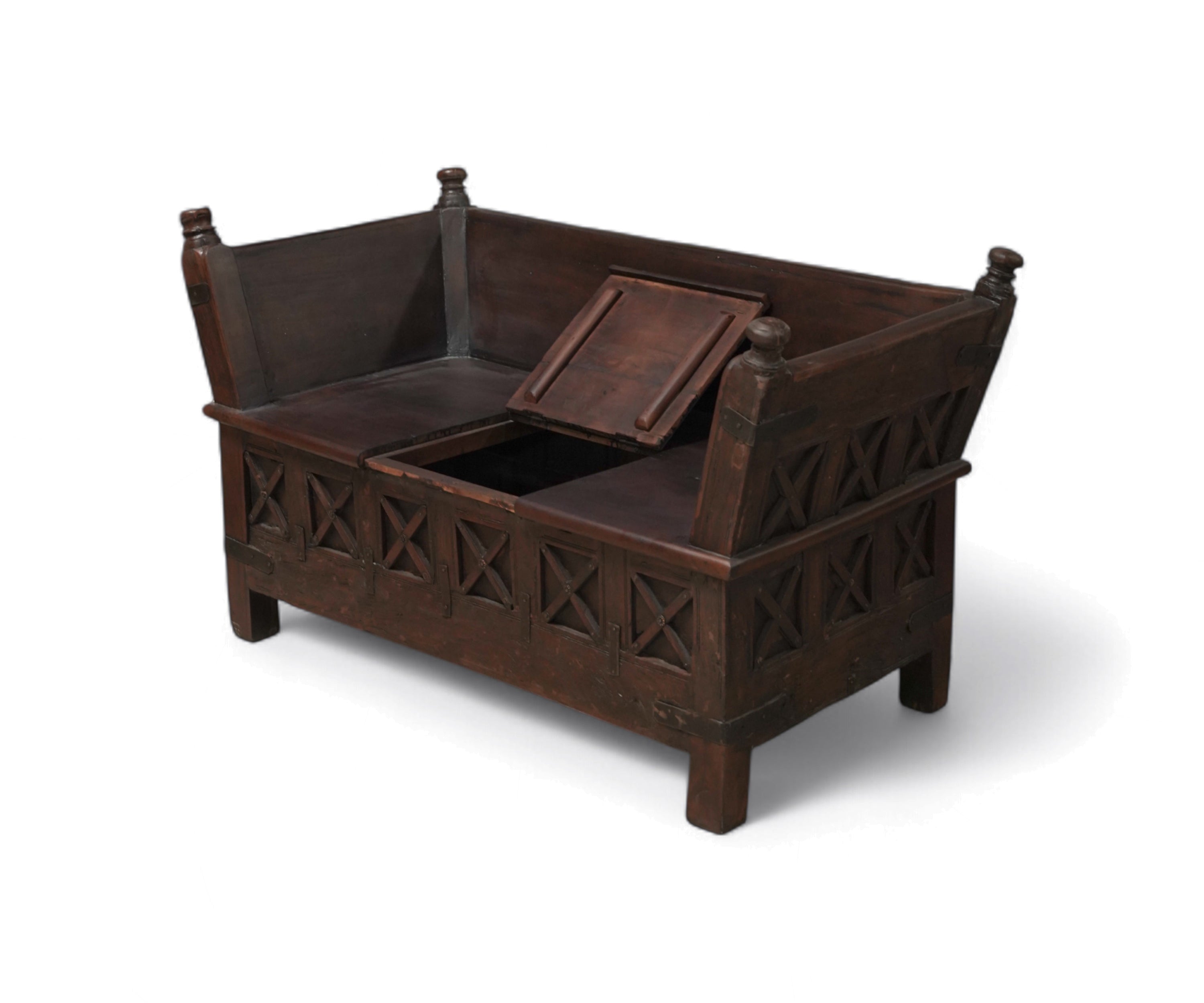 Wooden Box Settle Storage Bench
