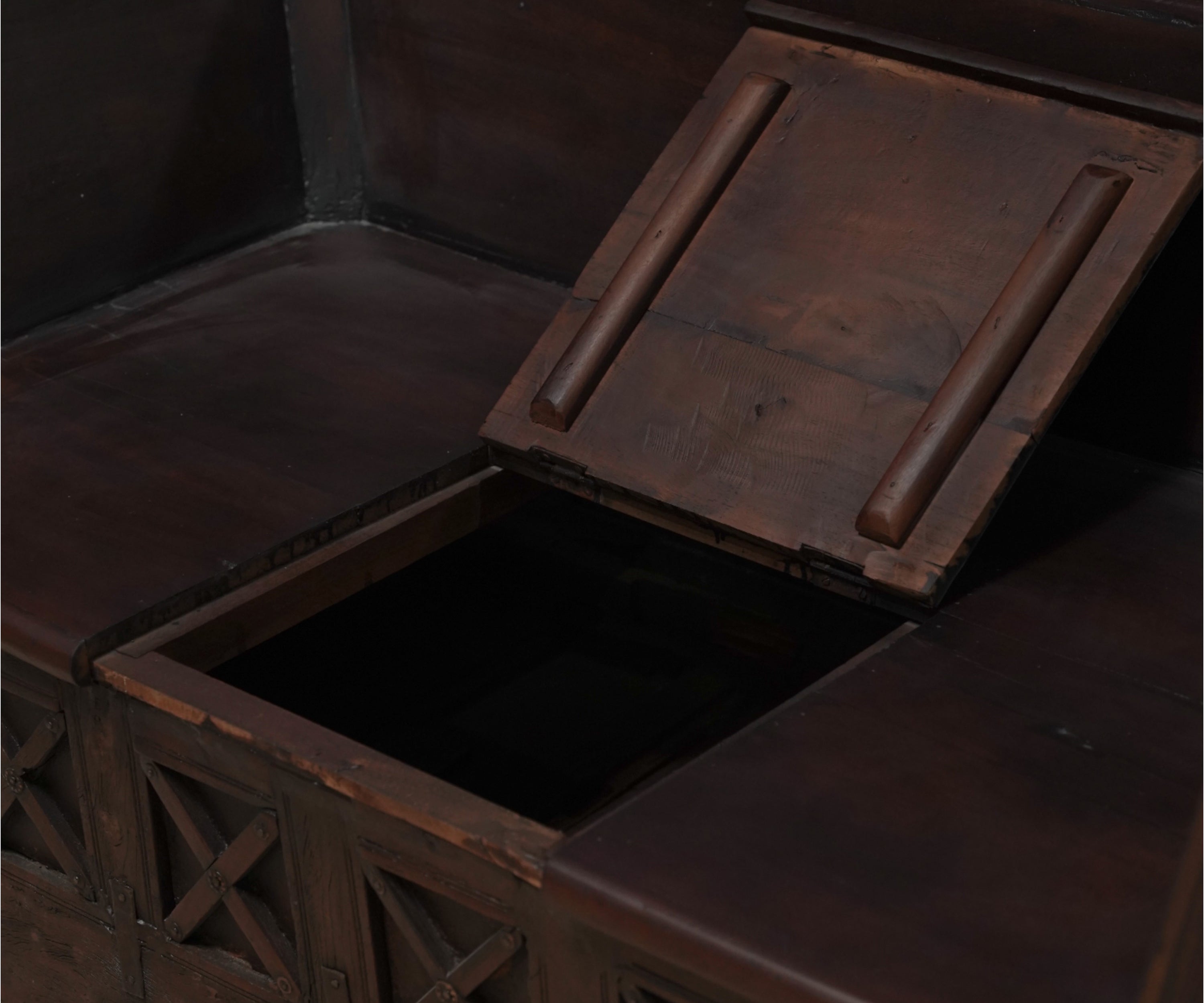 Wooden Box Settle Storage Bench
