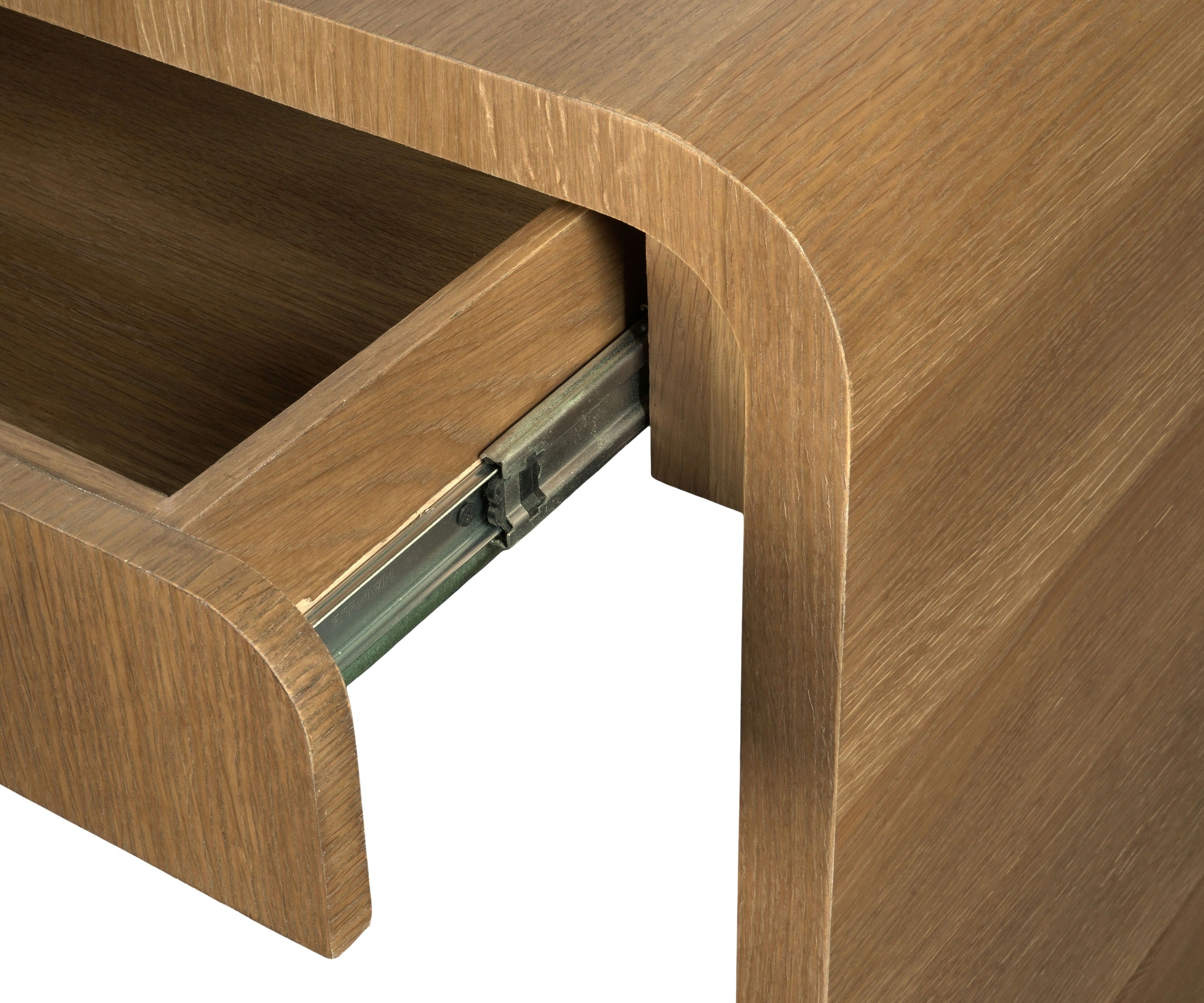 Modern Wooden Study Table with Curved Waterfall Design and 2 Drawers