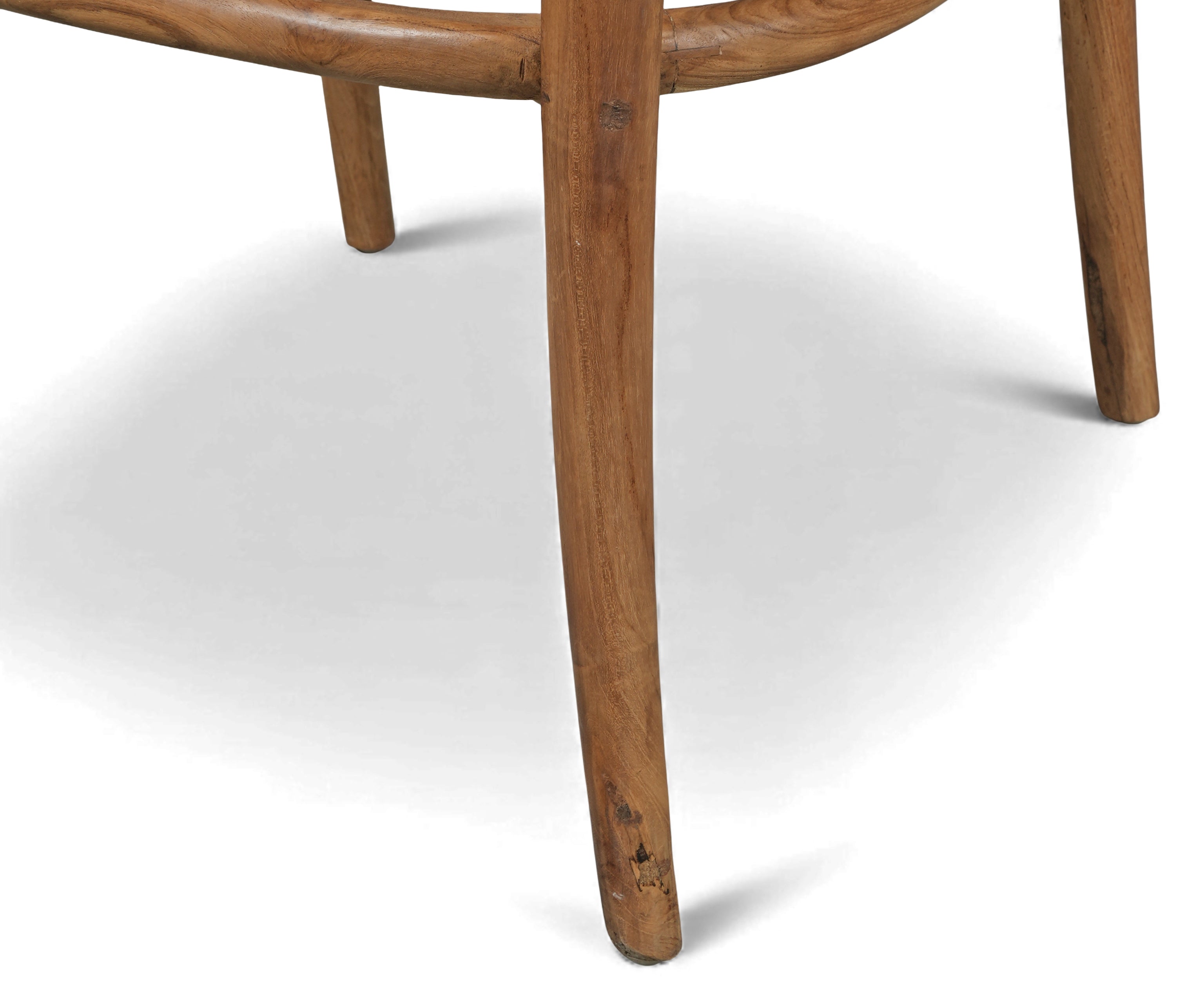 Natural Solid Wood Cane Dining Chair with Rattan Seat & Back