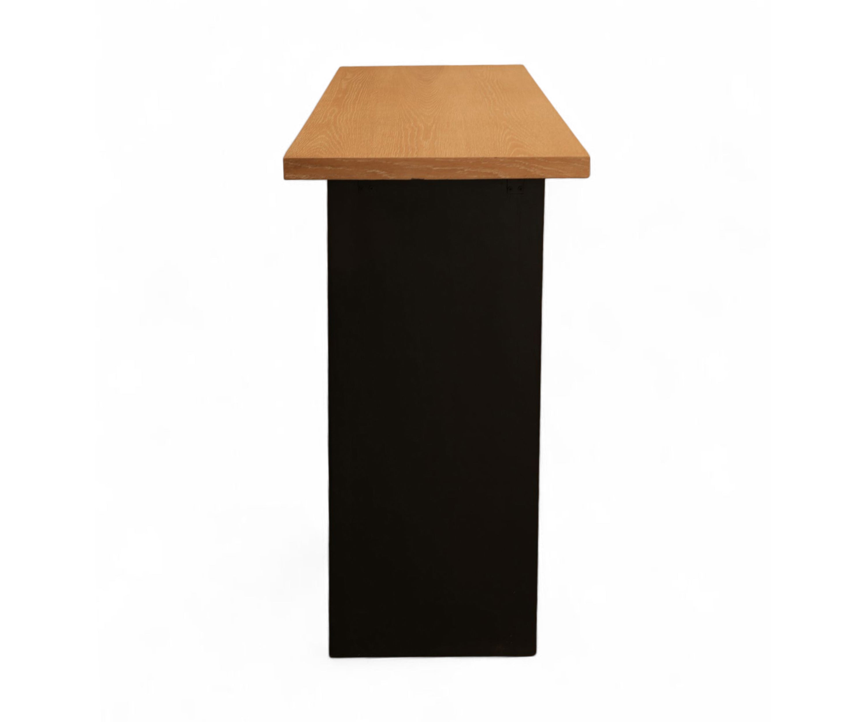 Designer Wooden Console Table with Sculpted Arch Base