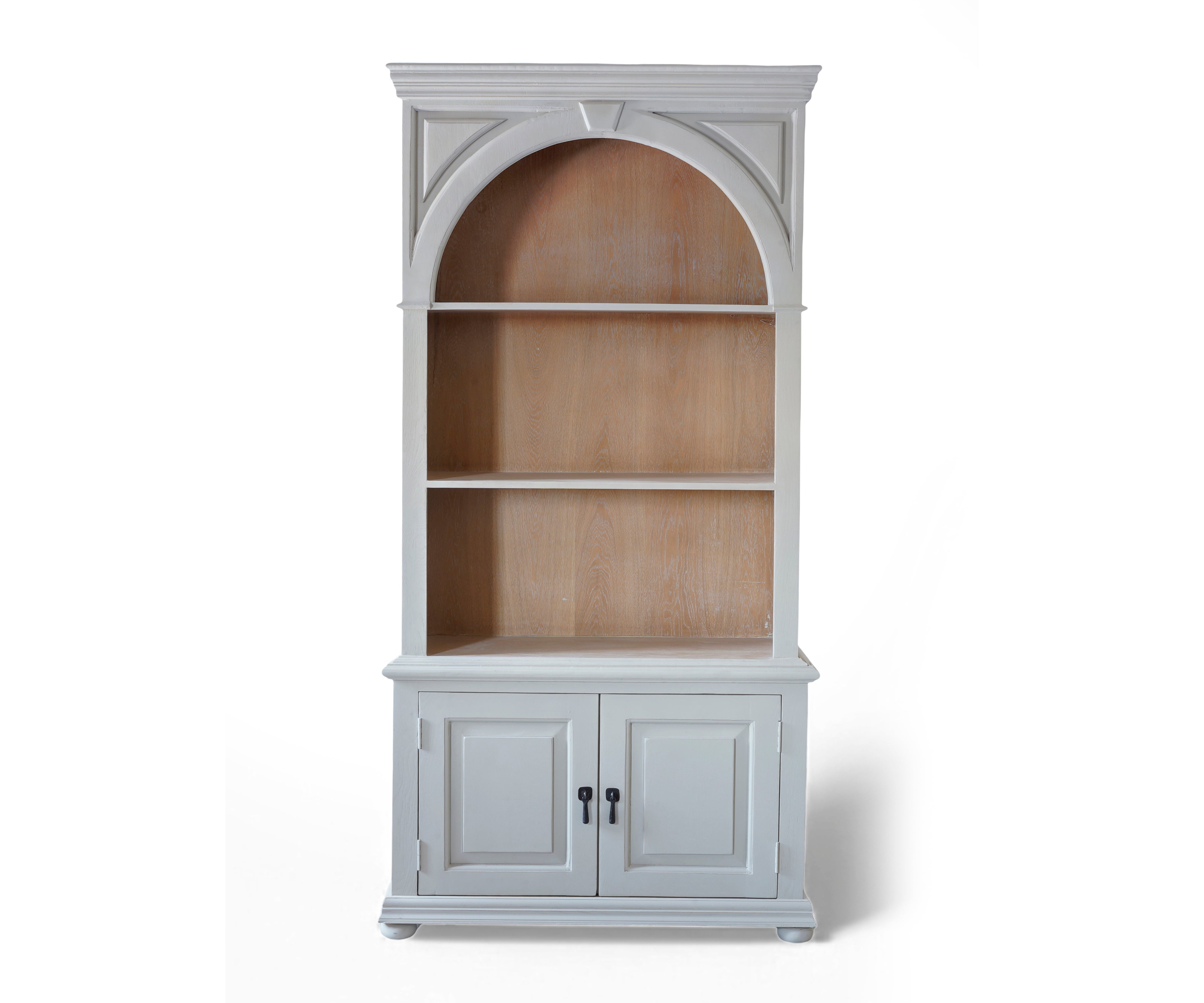 Gustavian Style Tall Display Cabinet with Arched Top