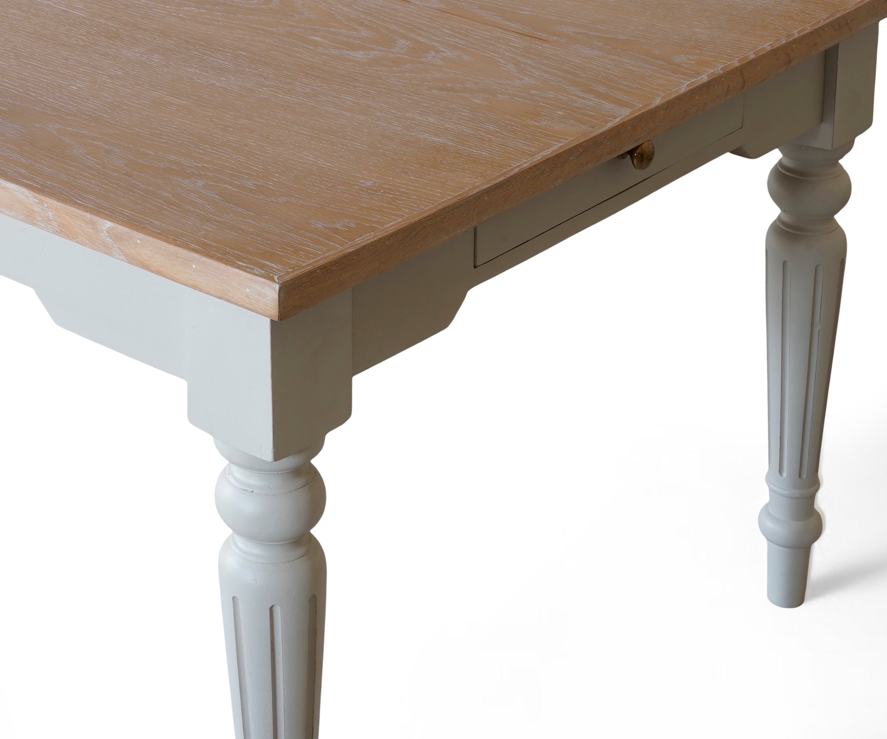 Farmhouse 6 Seater Dining Table with Drawer
