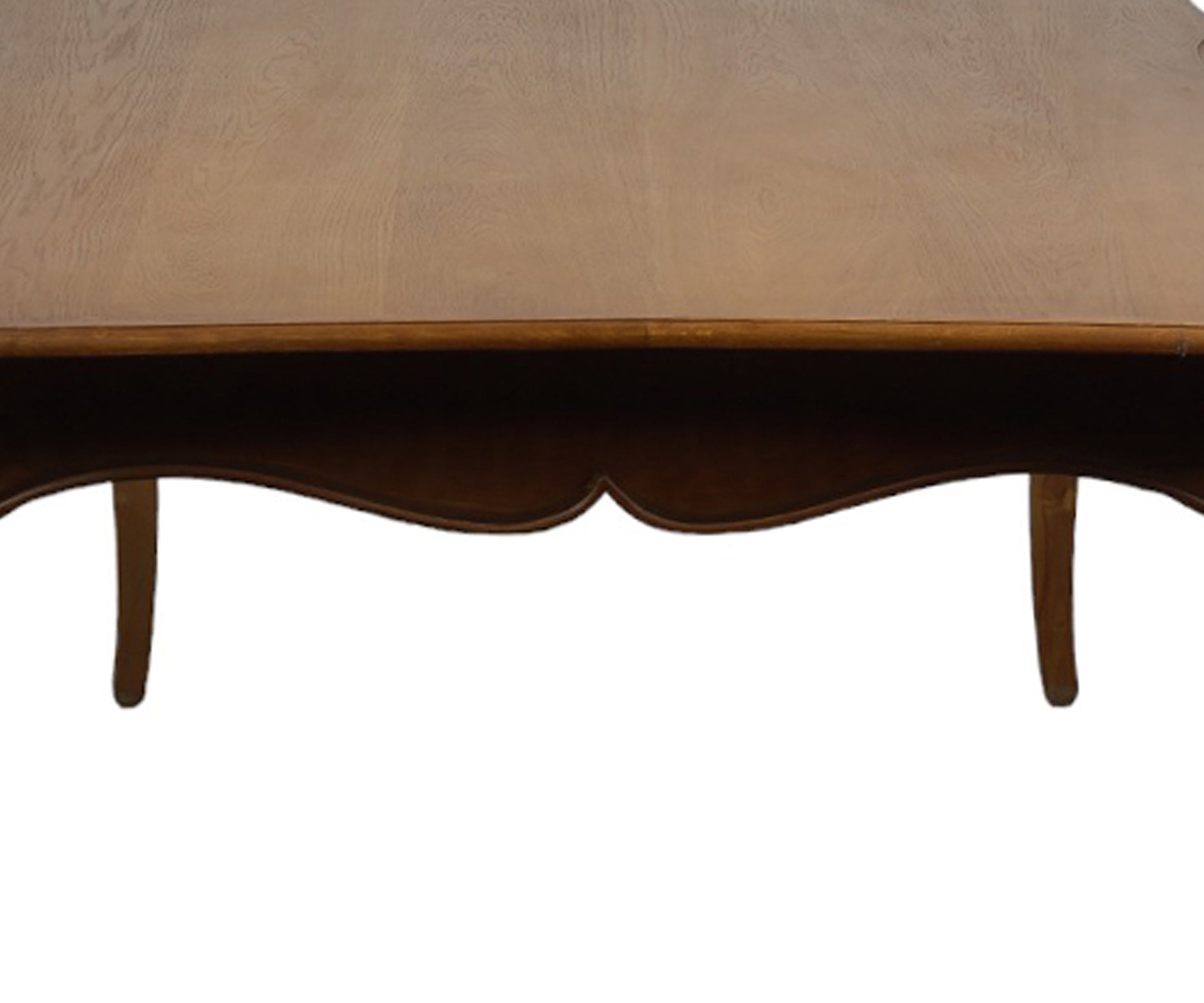 French Provincial Solid wood Rectangular Dining Table with Cabriole Legs