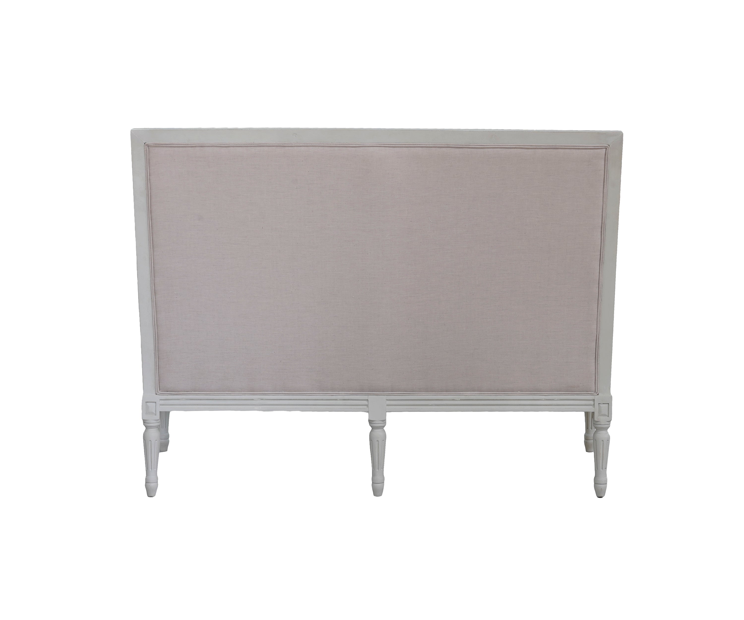 Gustavian Upholstered Two-Seater Sofa with Solid Wood Frame