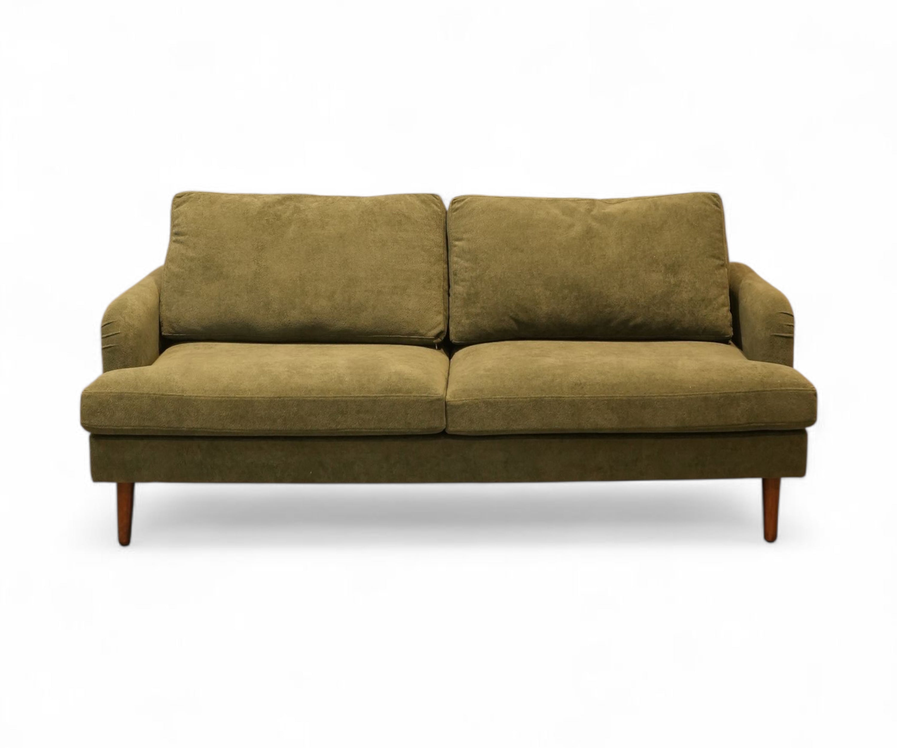 Olive Velvet 2 Seater Sofa