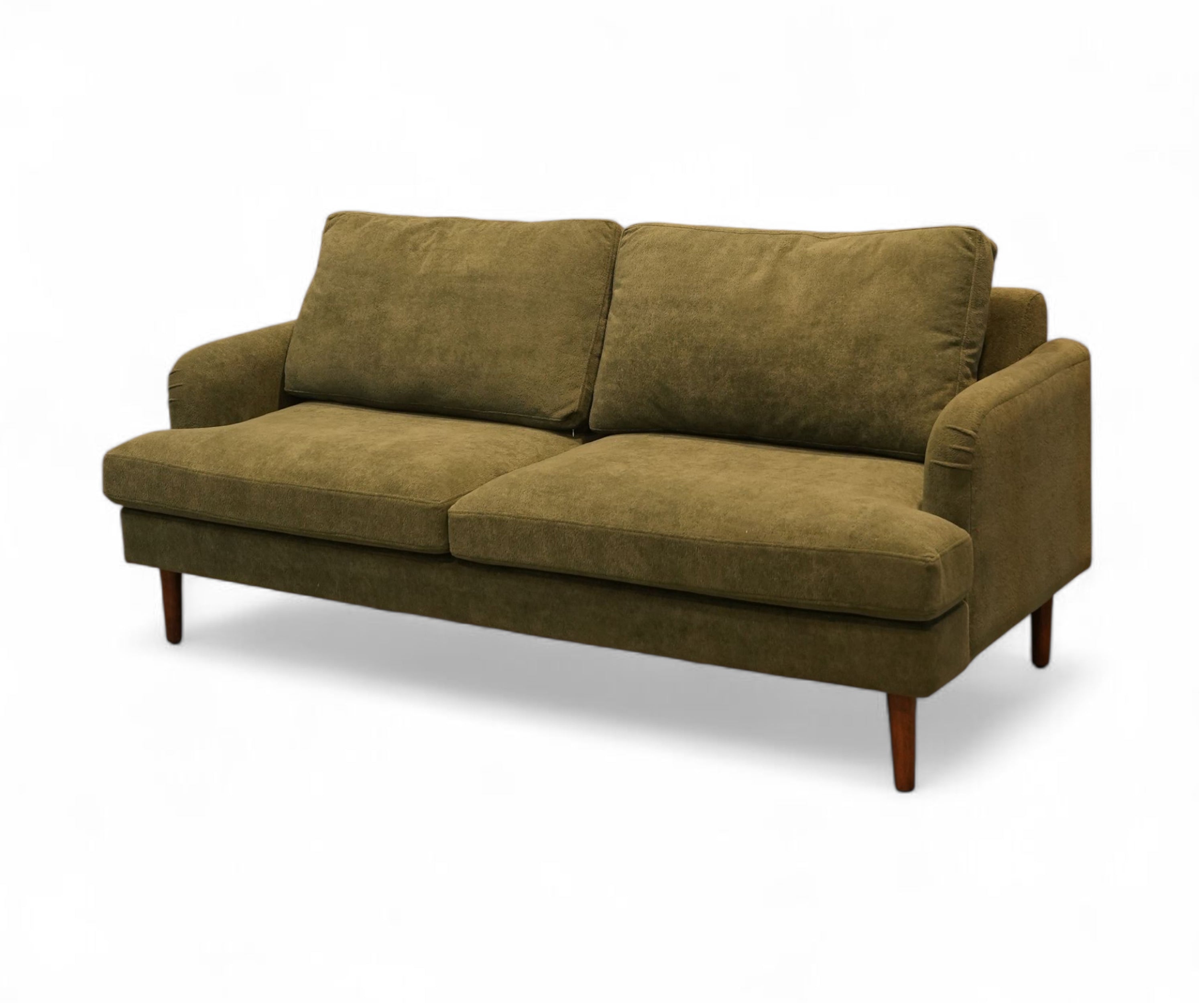 Olive Velvet 2 Seater Sofa