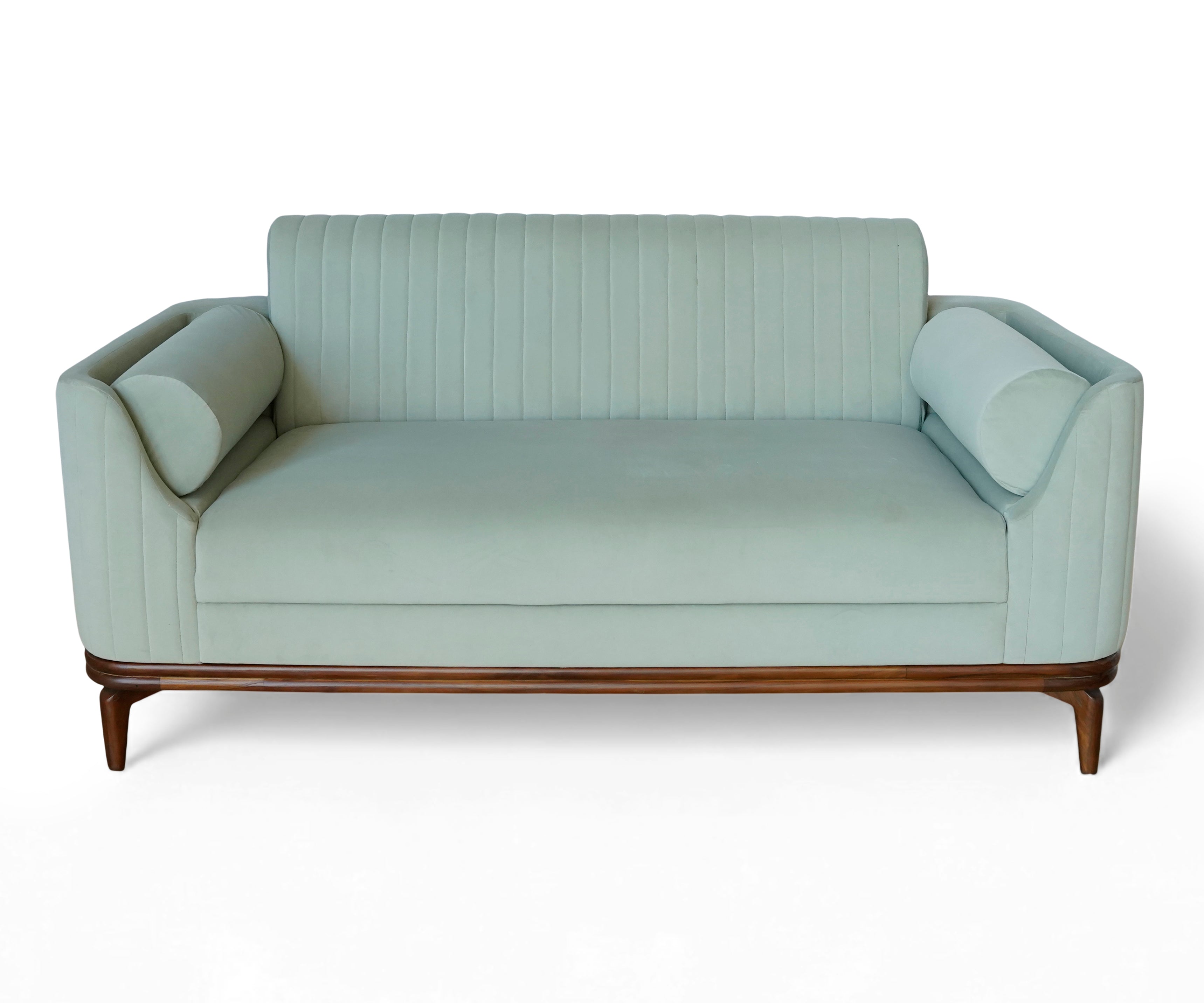 Curved Arm 2 Seater Channel Sofa