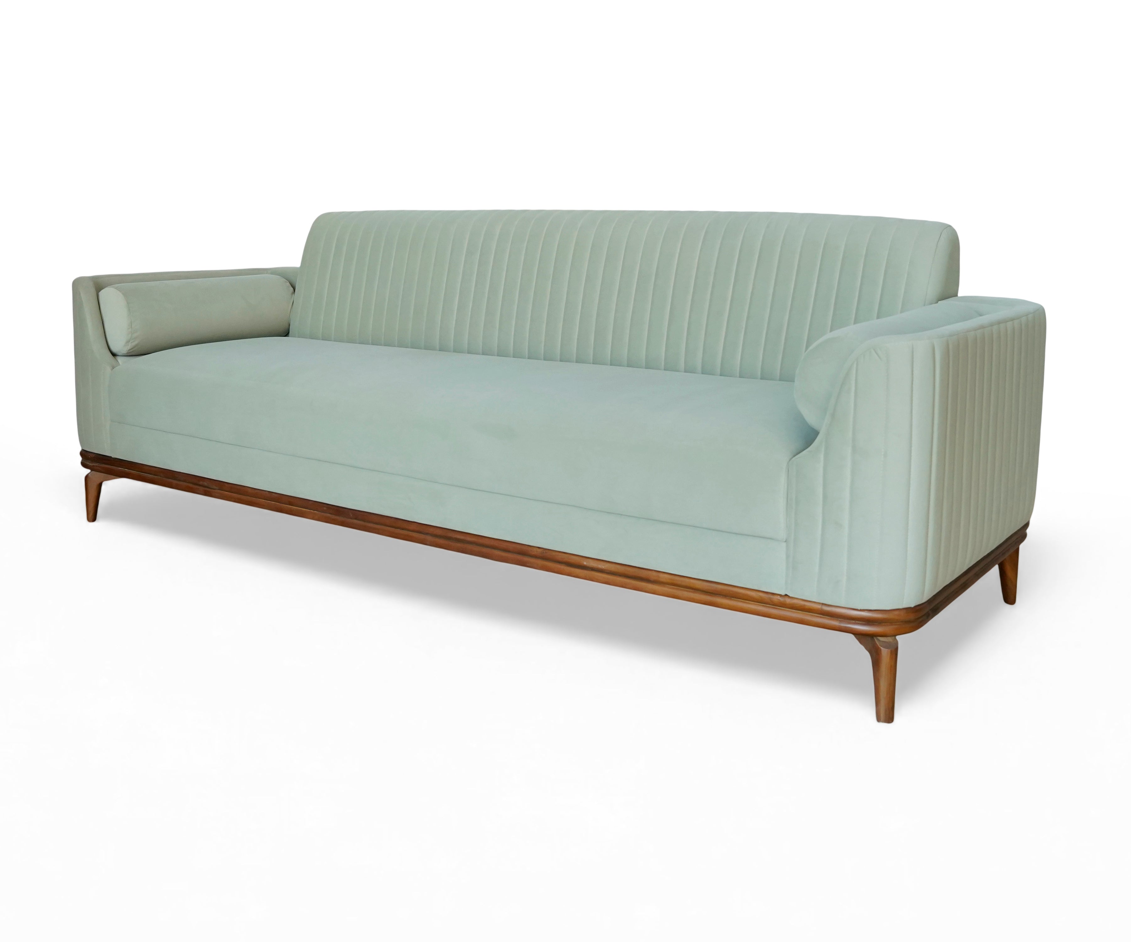 Curved Arm 3 Seater Channel Sofa
