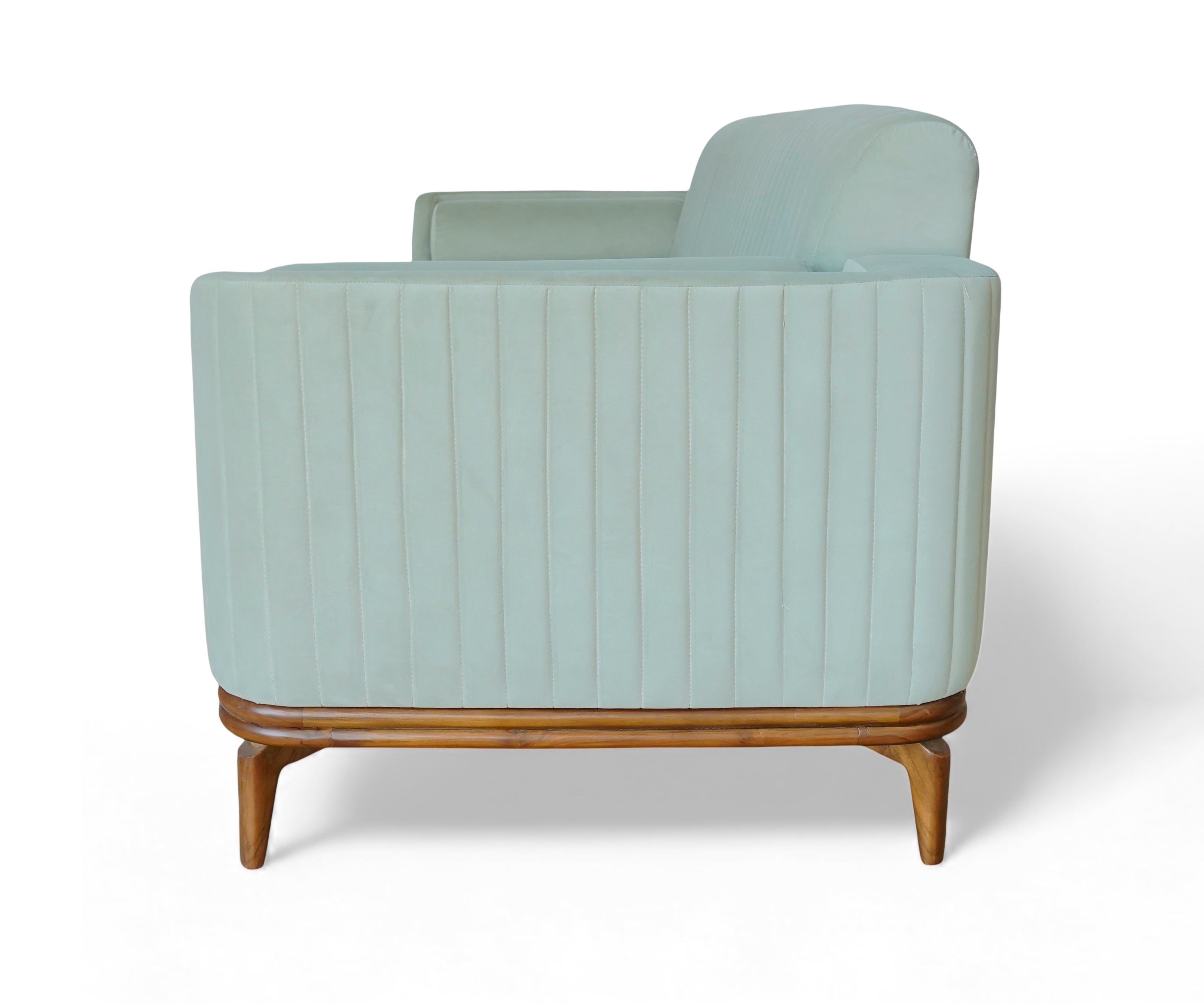 Curved Arm 3 Seater Channel Sofa