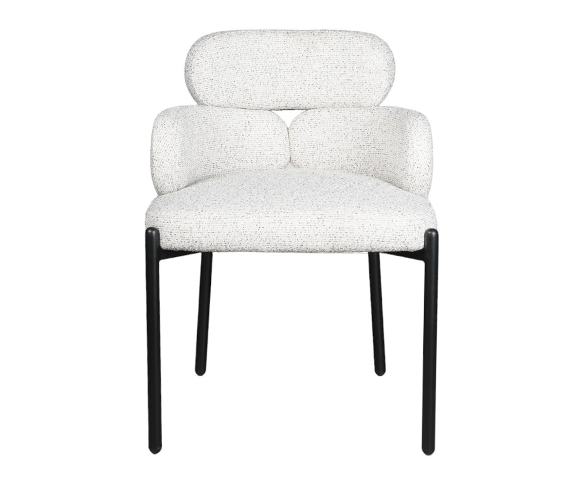 Modern Sculptural Chair with Curved Backrest