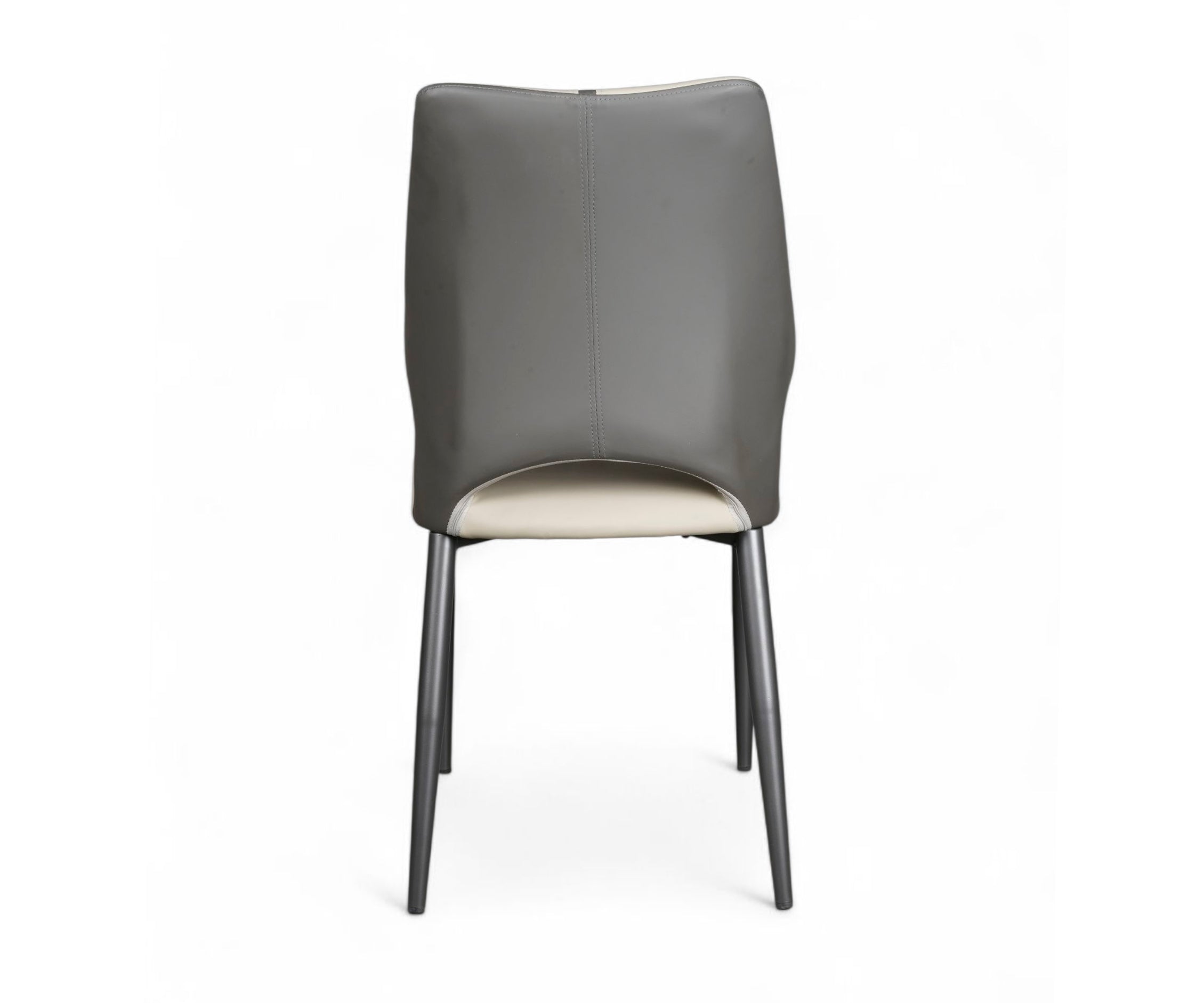 Ivory Contour High-Back Dining Chair with Black Frame