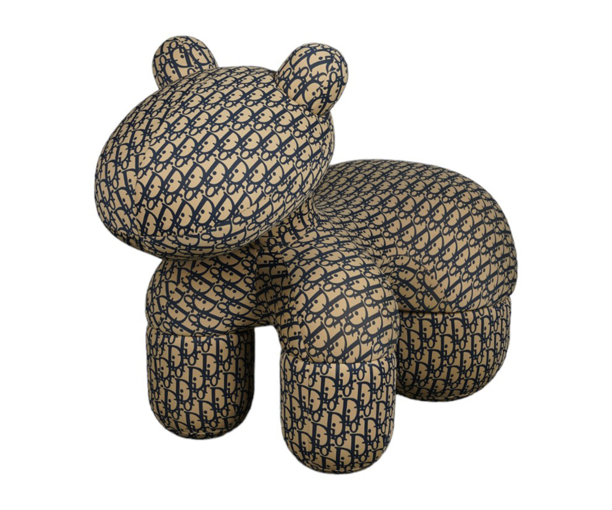 Oblique Animal Shaped Accent Chair
