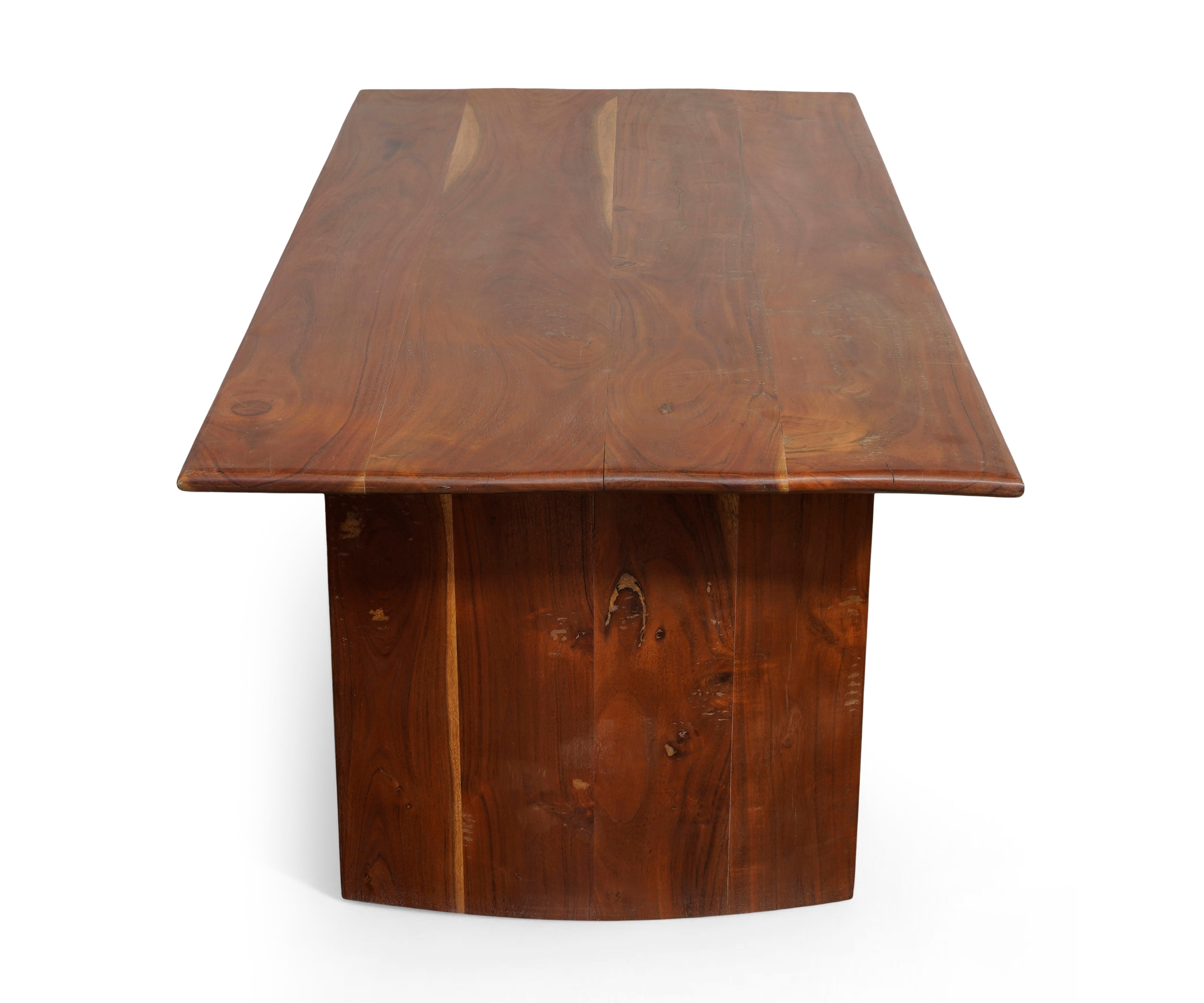 Rustic Solid Wood 6 SEATER Dining Table with Panel Base