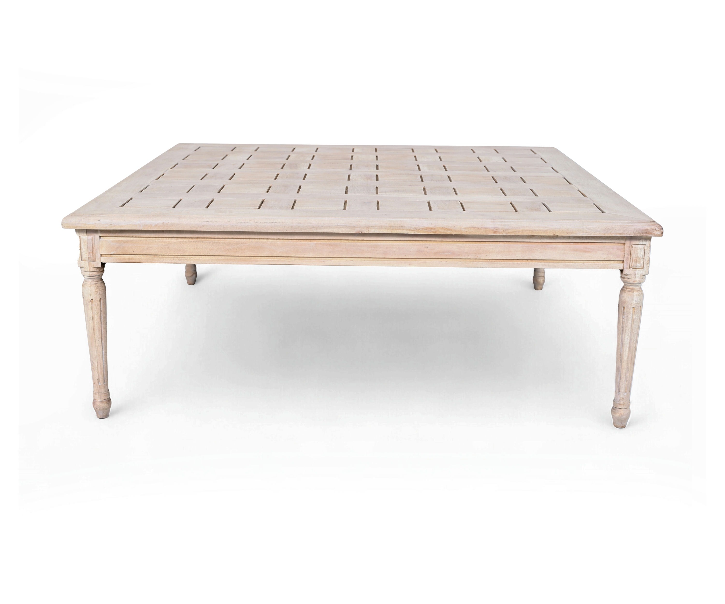 French Gustavian Acacia Wood Coffee Table