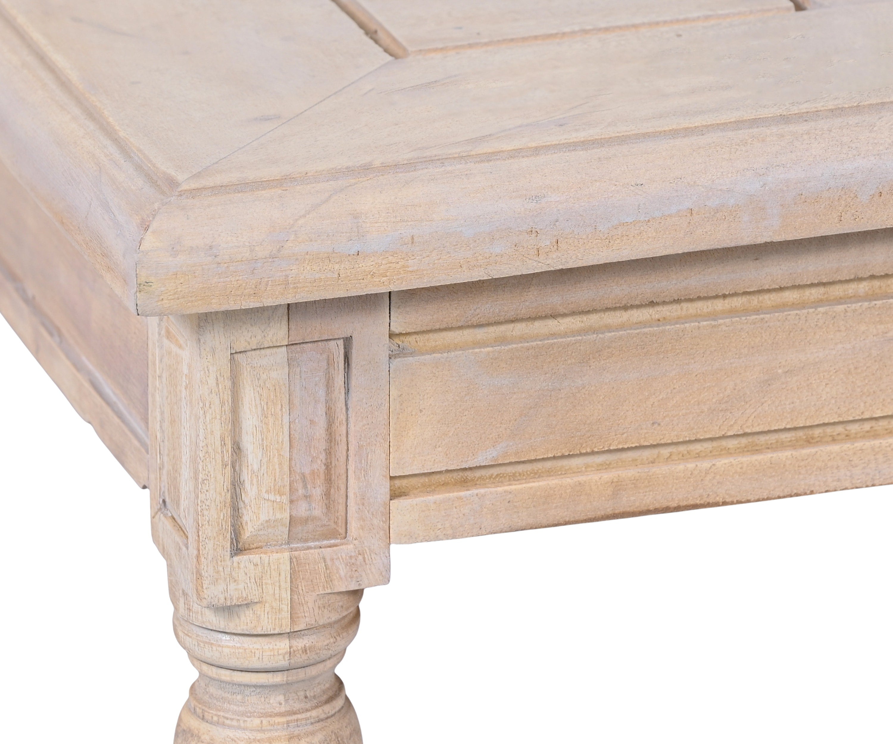 French Gustavian Acacia Wood Coffee Table