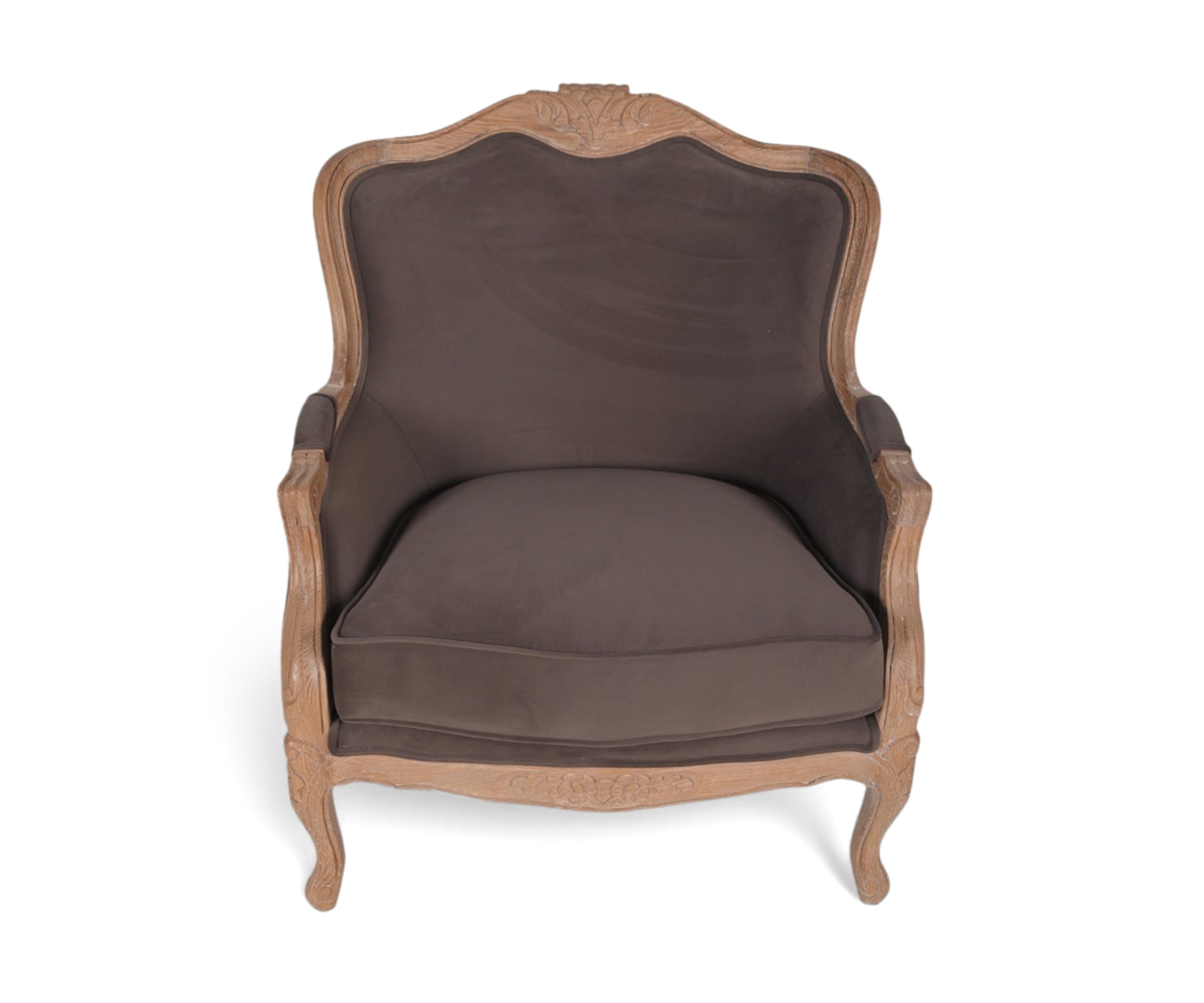 Royal Velvet Finish Majestic Carved Sofa Chair