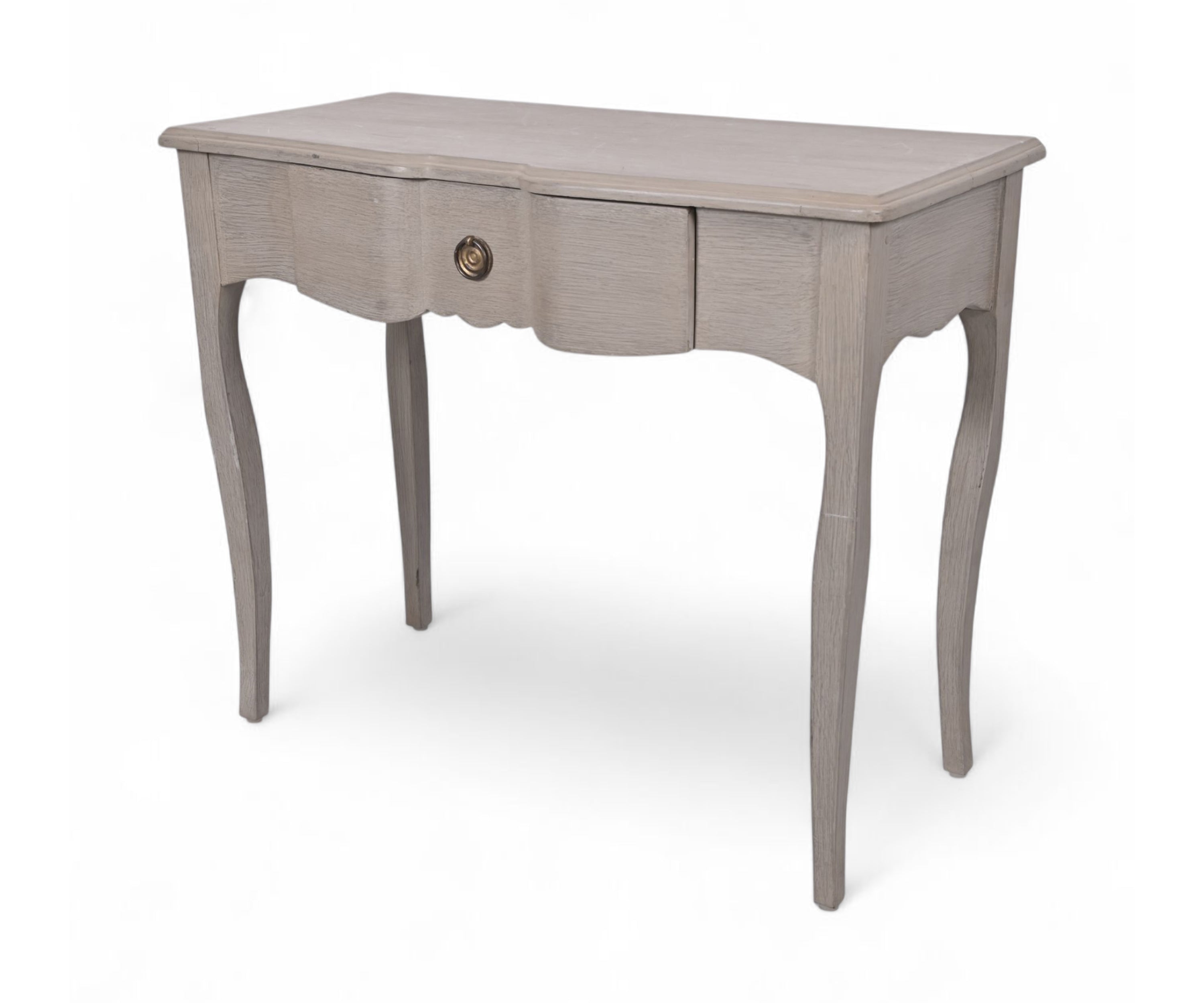French Style Distressed Grey Ladies Writing Desk with Drawer