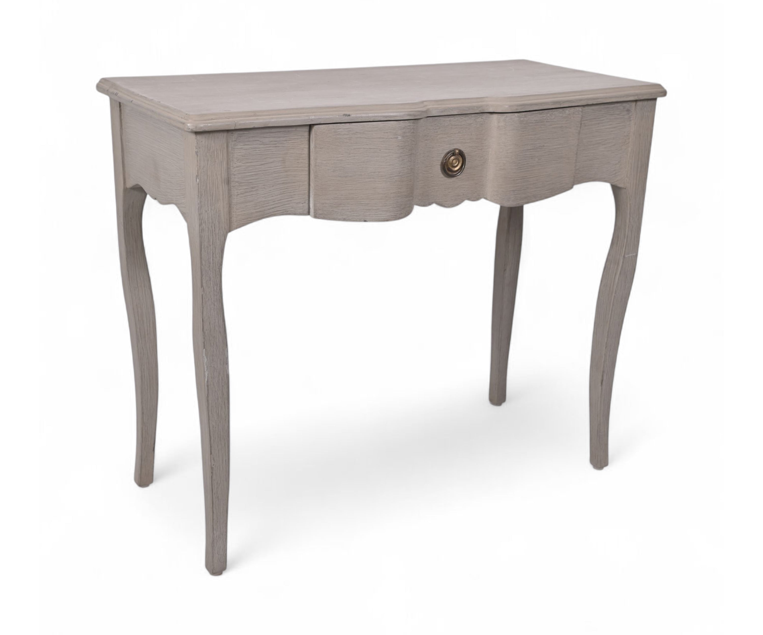 French Style Distressed Grey Ladies Writing Desk with Drawer