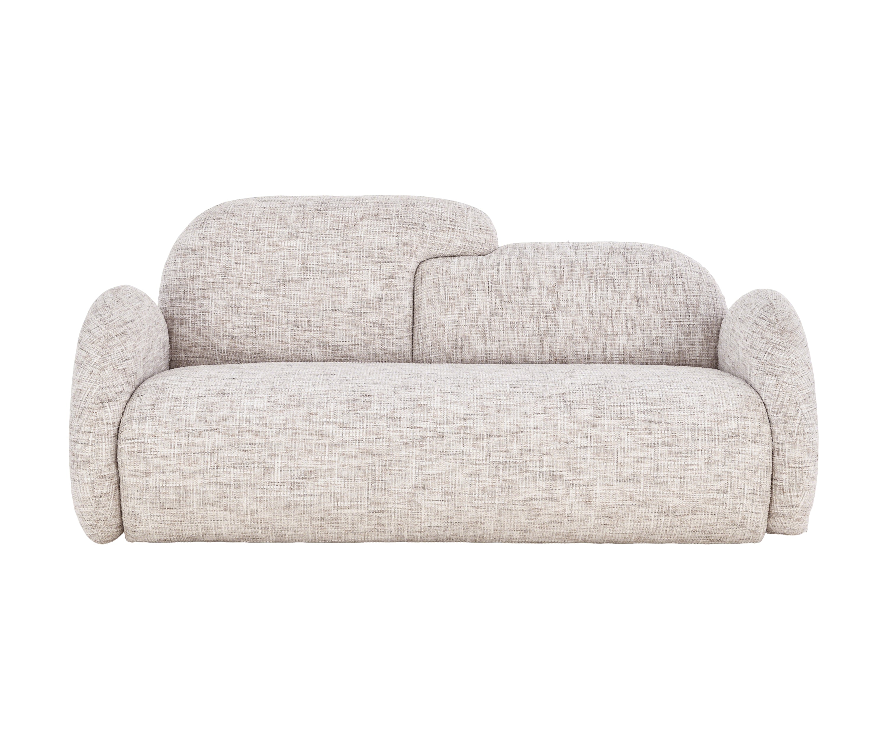 Ivory Chenille Bolster Sofa