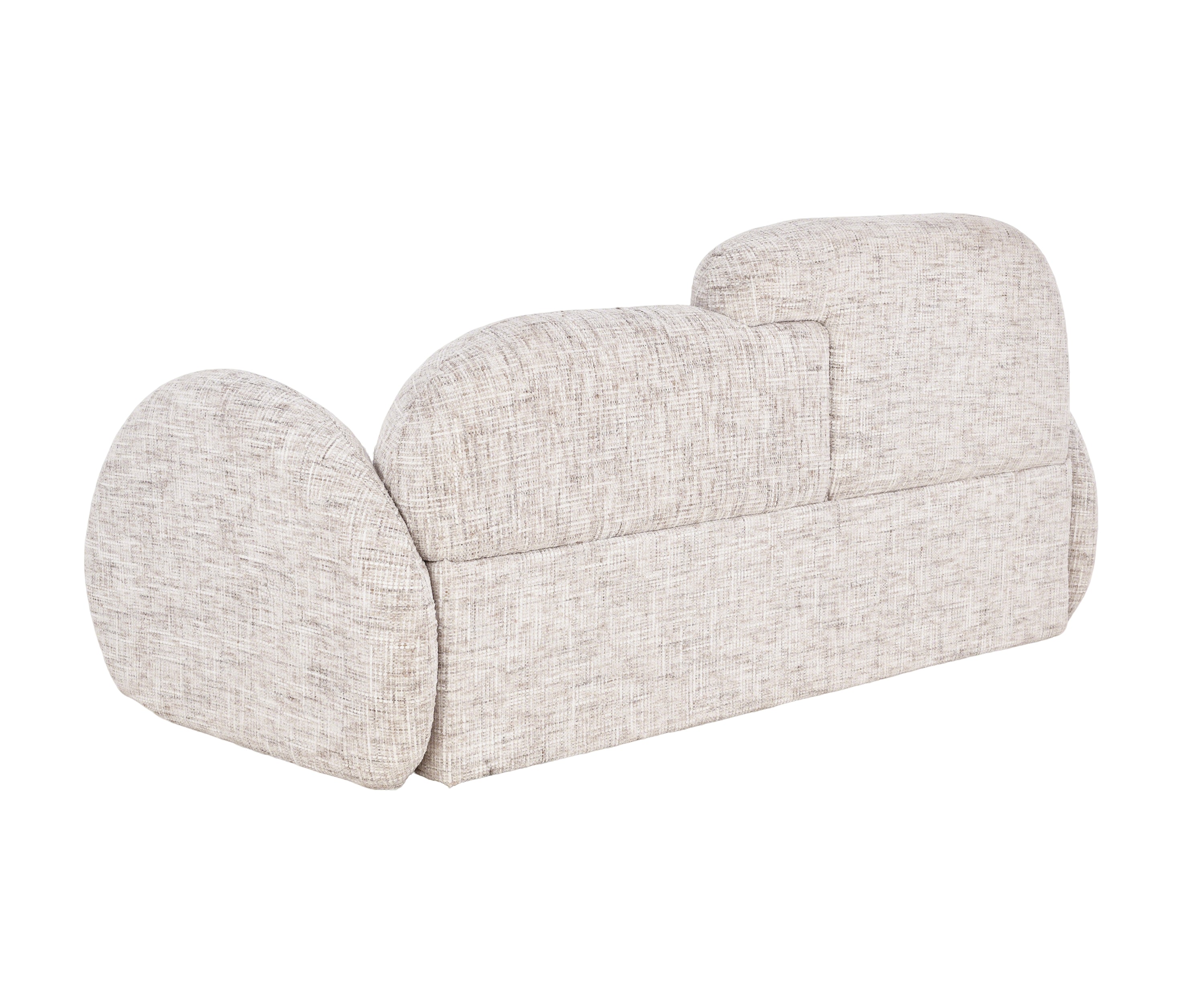Ivory Chenille Bolster Sofa