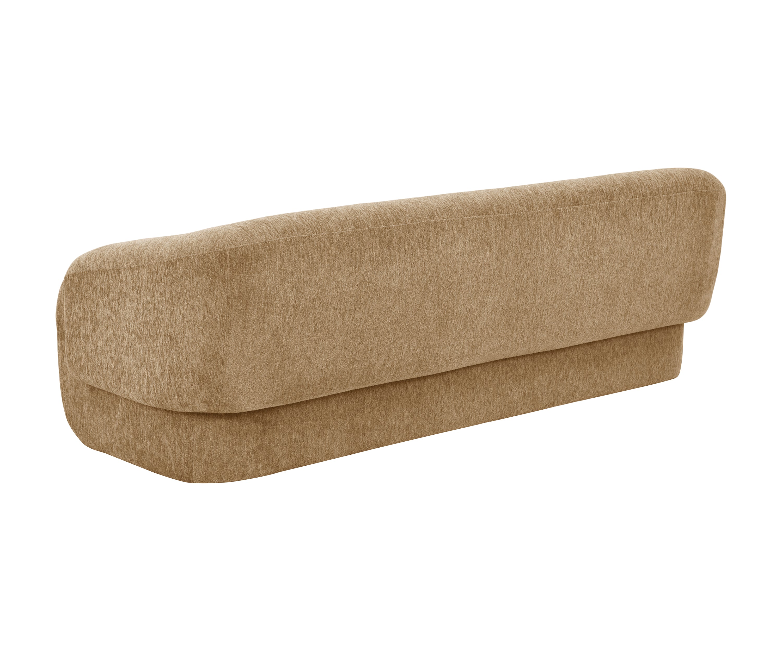 Camel Chenille Curved Seater Sofa