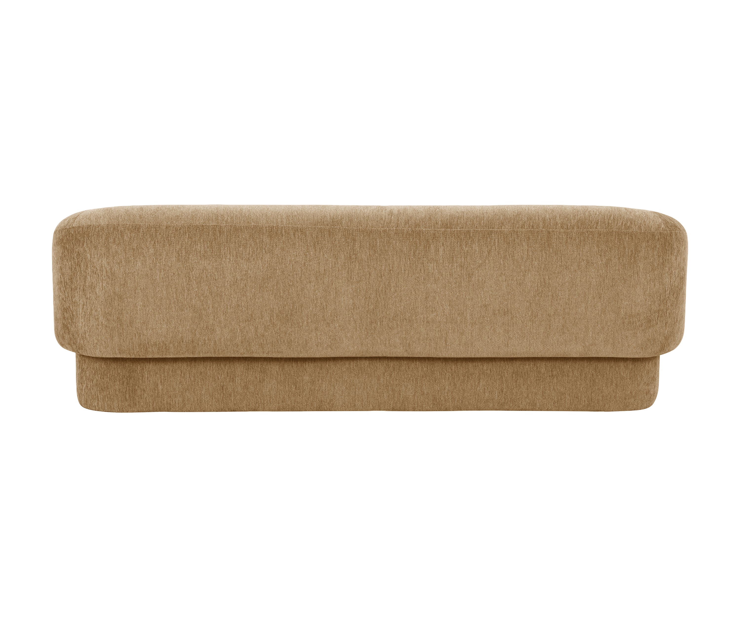 Camel Chenille Curved Seater Sofa