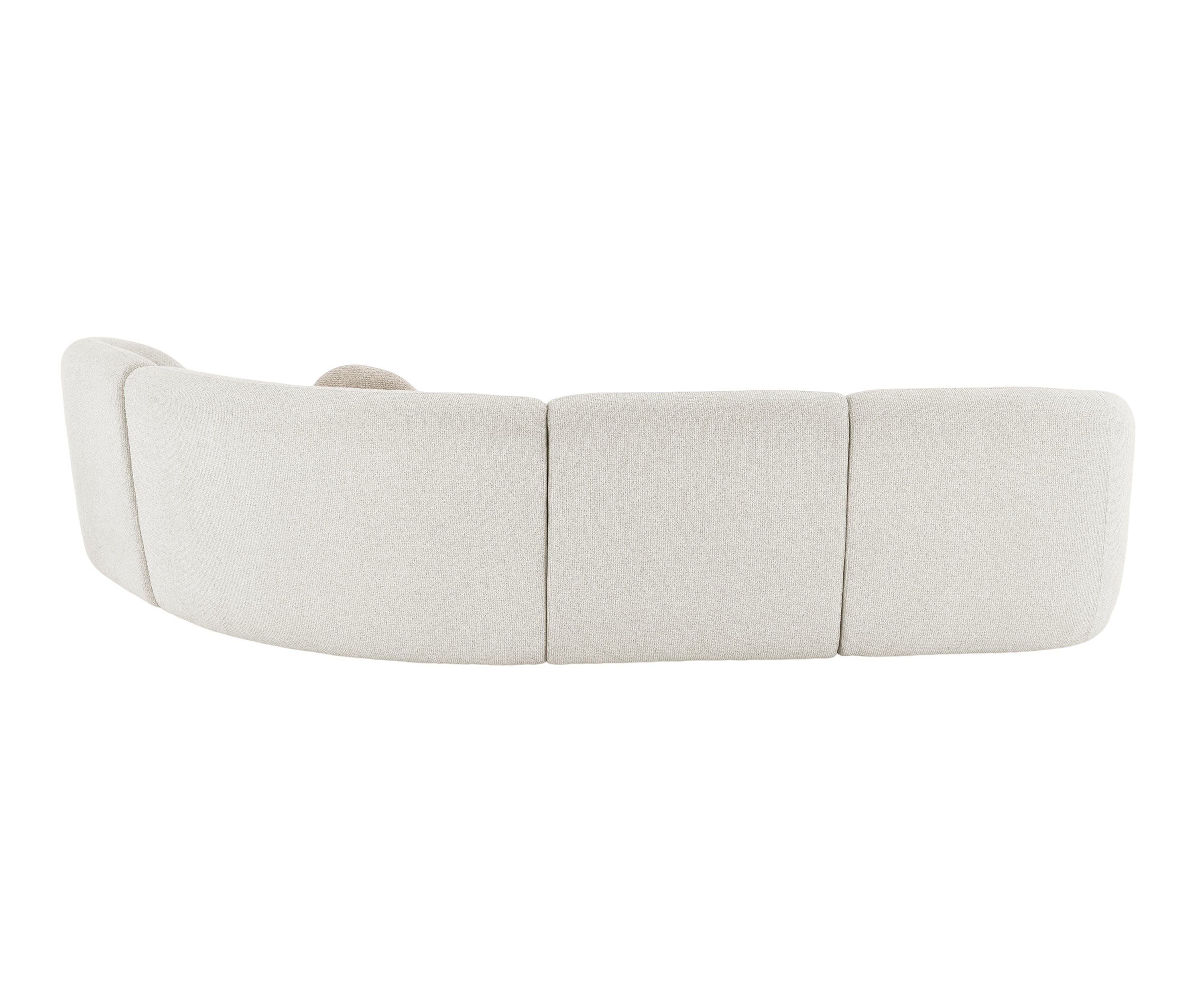 Off-White Curved Linen Sectional Sofa