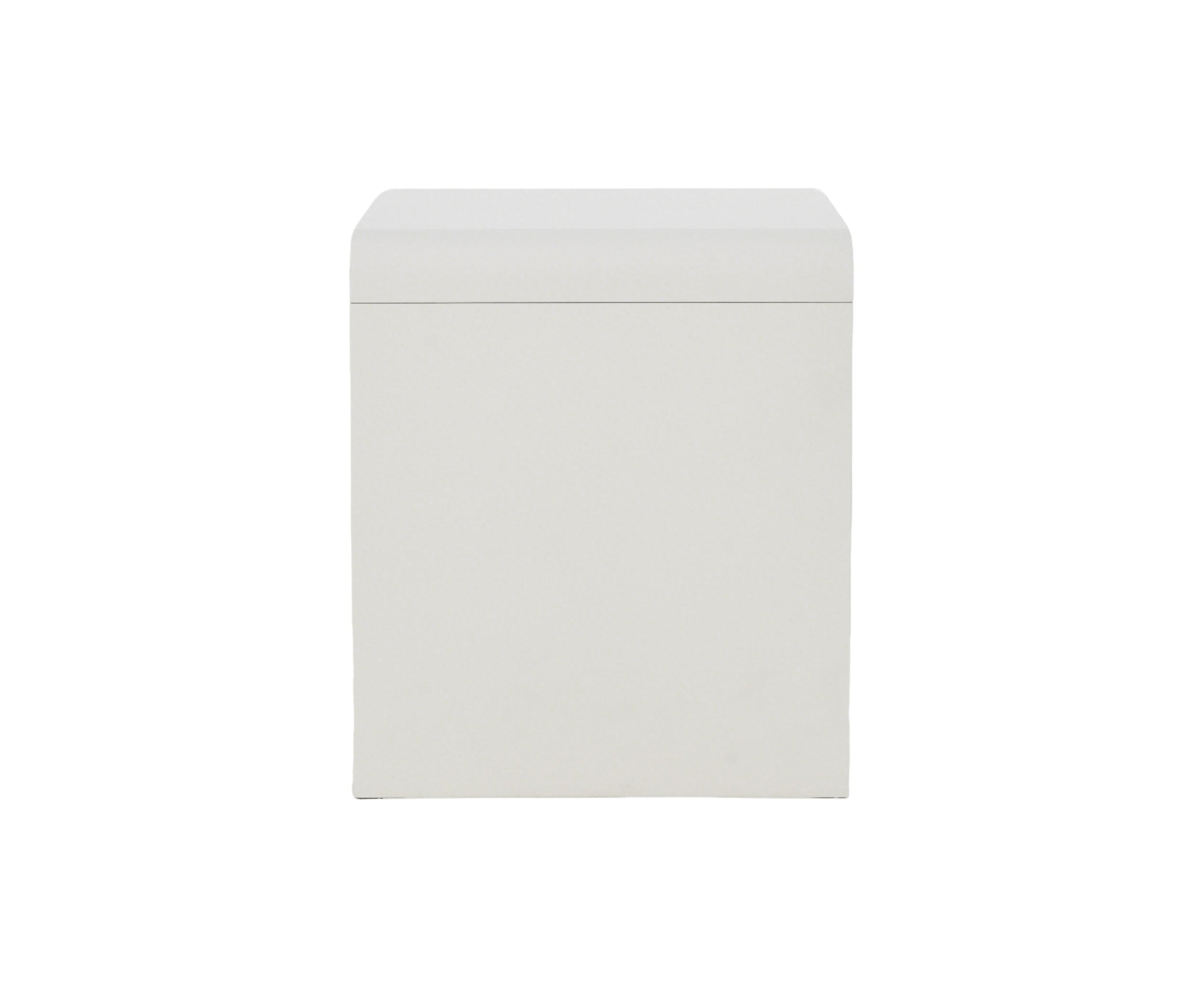 Modern Matte White Curved 2-Drawer Bedside Table