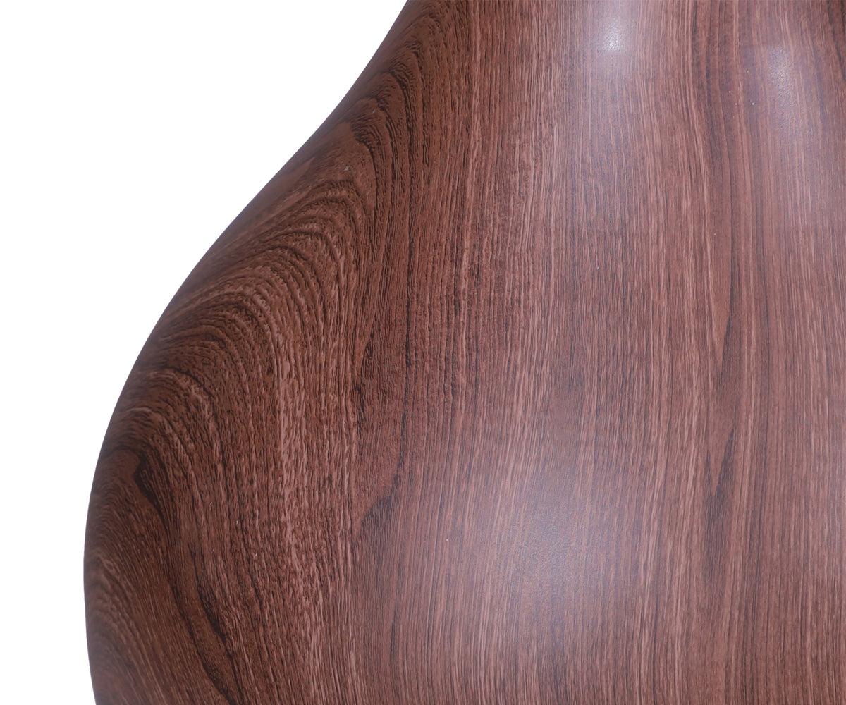 Round Two Toned 4-Seater Dining Table with Bulbous Metal Pedestal Base