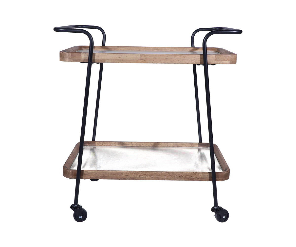 Two-Tier Wooden Frame Kitchen Trolley
