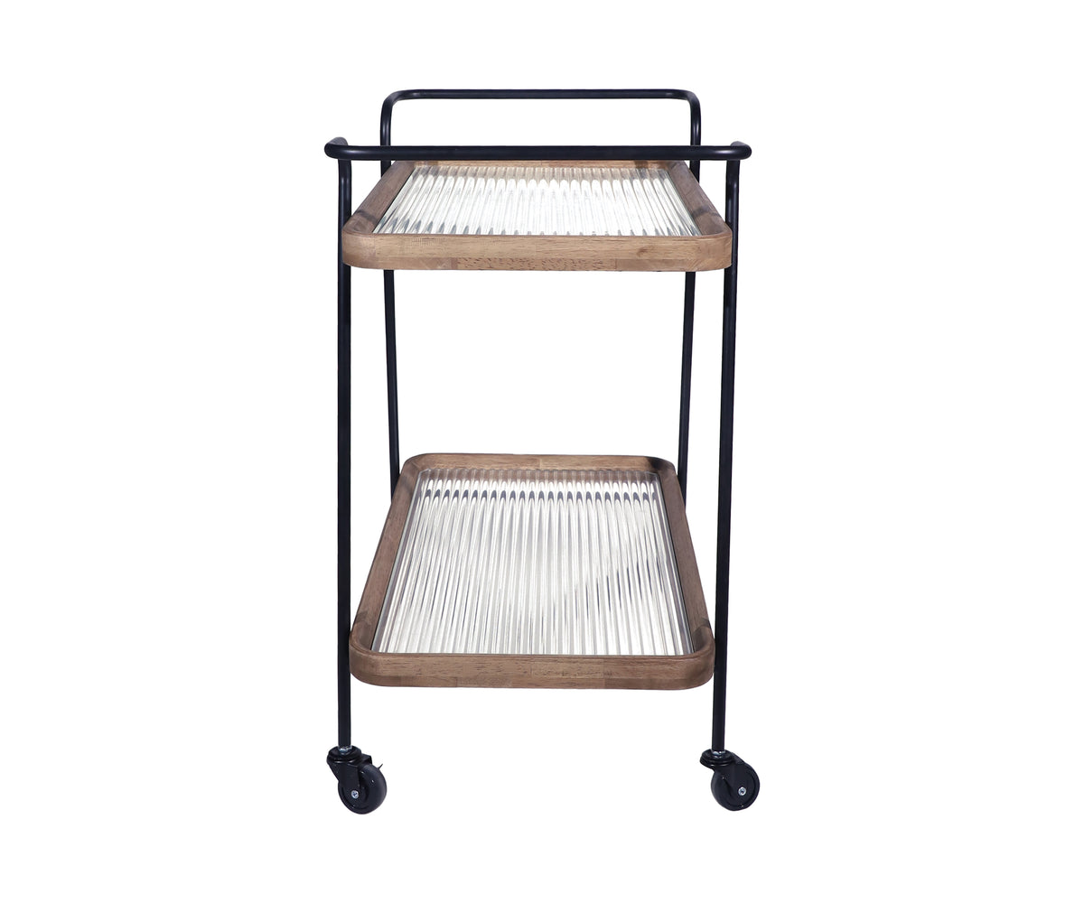 Two-Tier Wooden Frame Kitchen Trolley