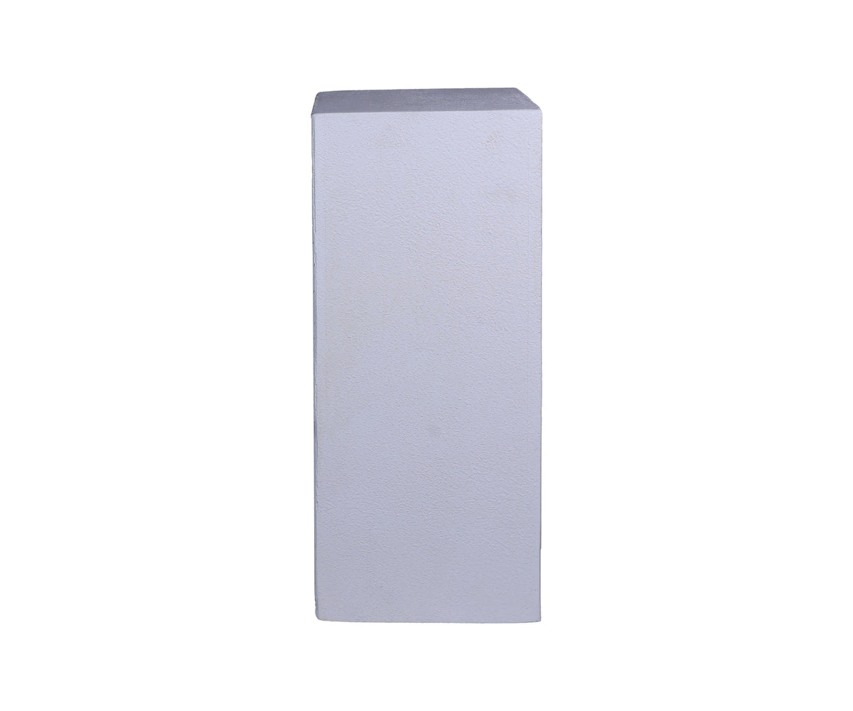 White Tall Fluted GRC Side Table