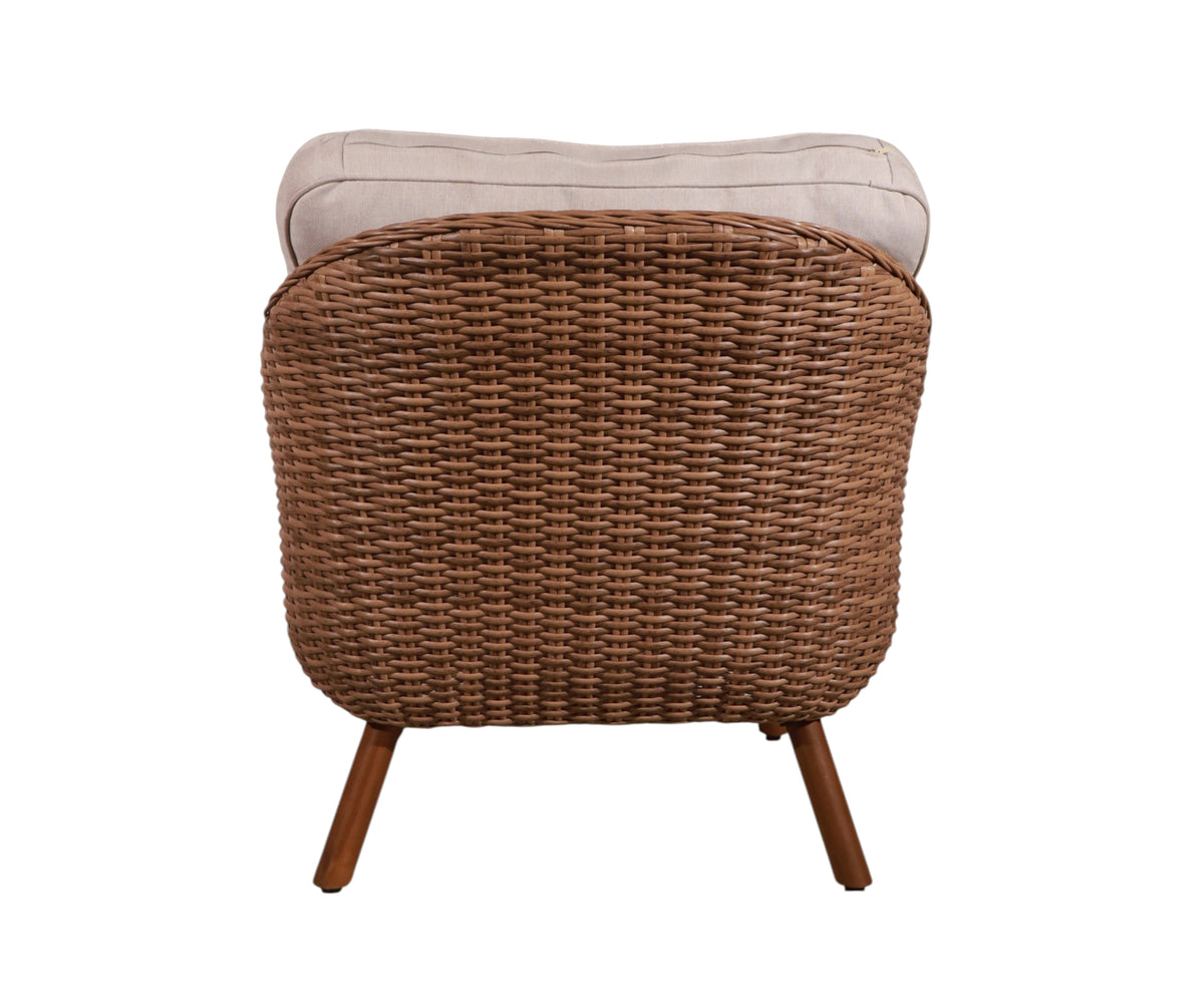 Low Woven Patio Accent Chair with Deep Seating