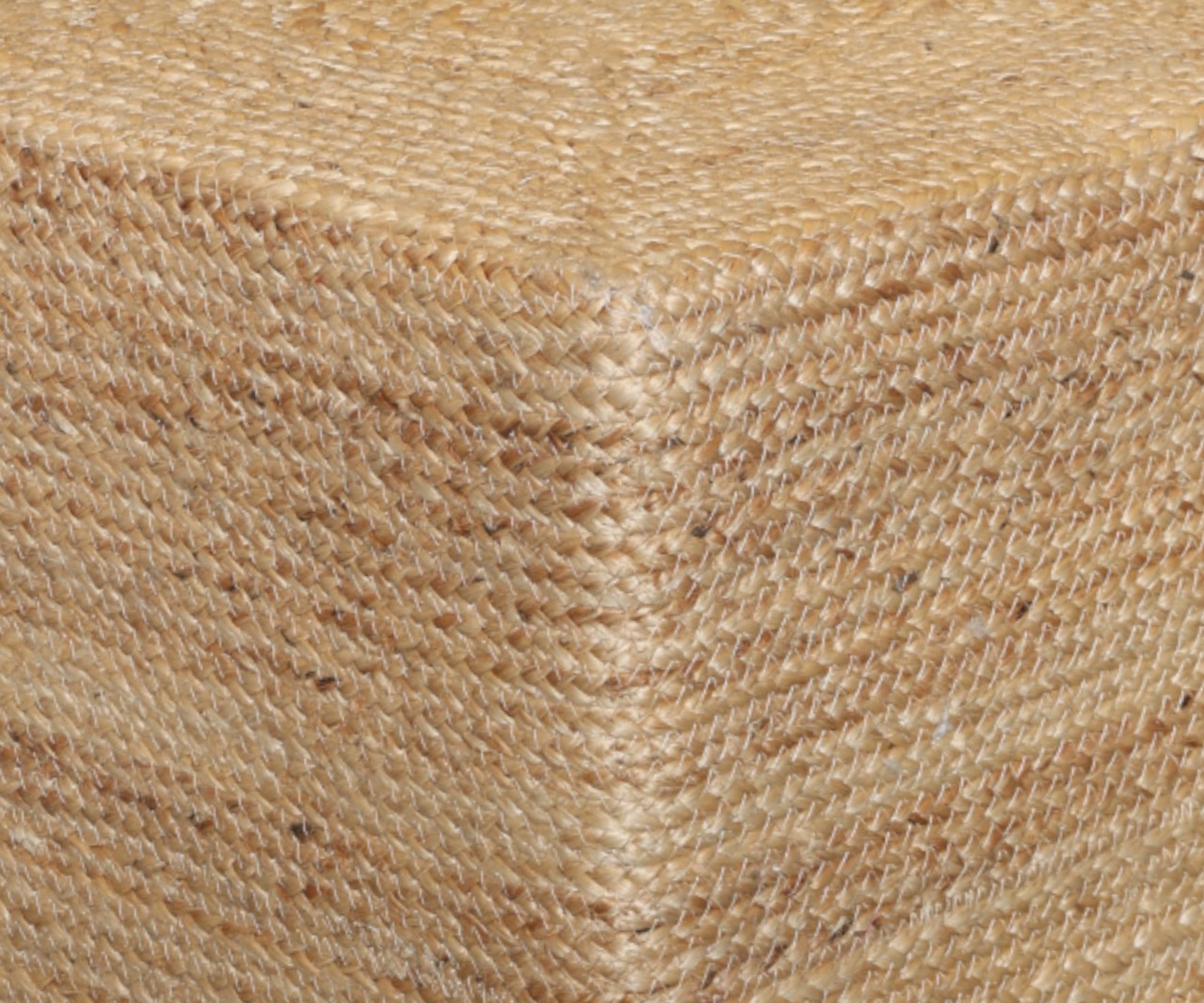 Square Jute Ottoman Stool