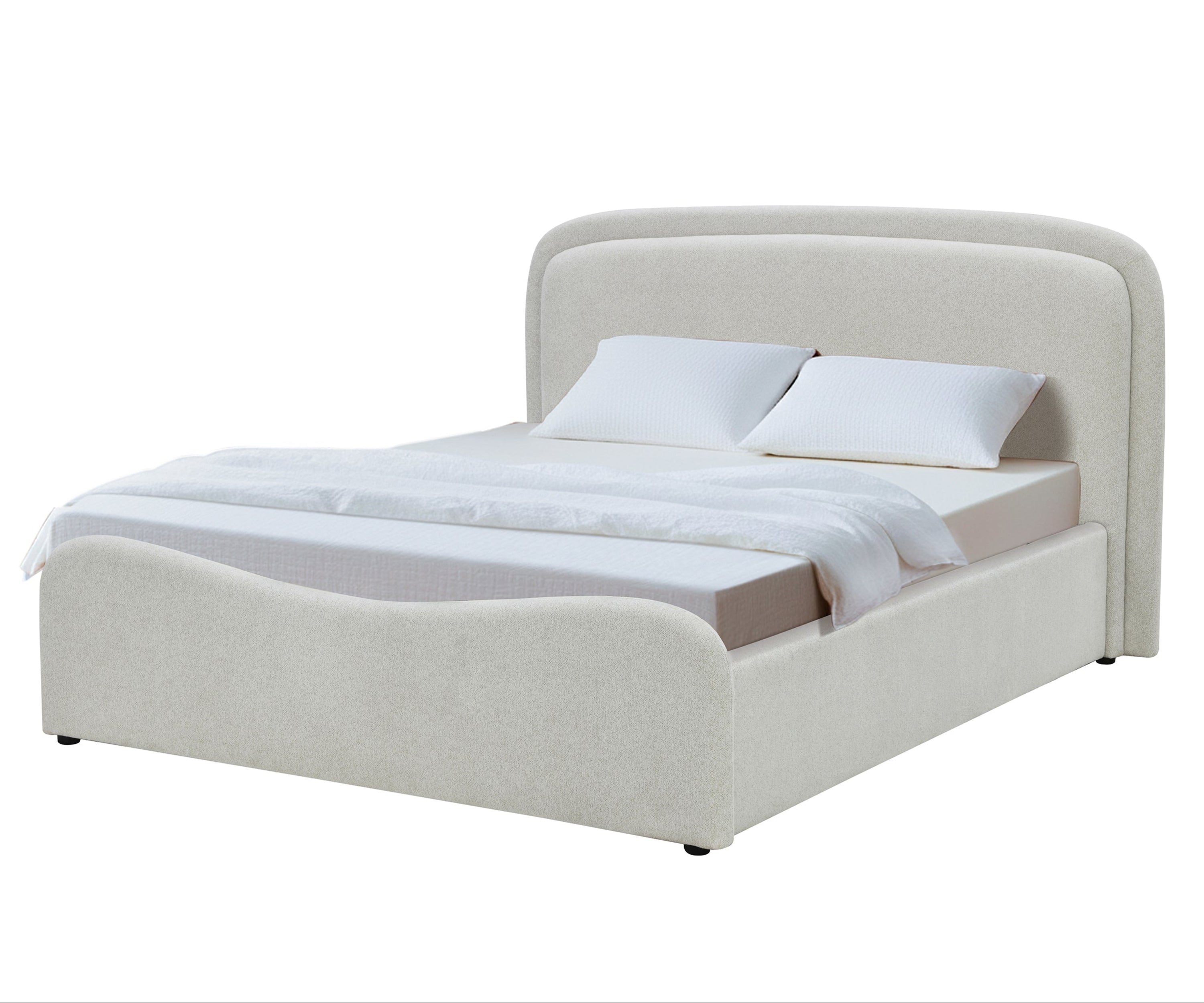 Ivory Luna Arch Upholstered Bed