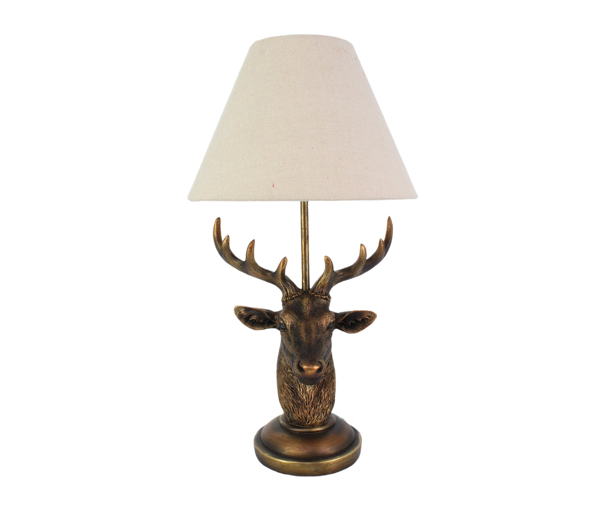 Antlered Stag Head Table Lamp