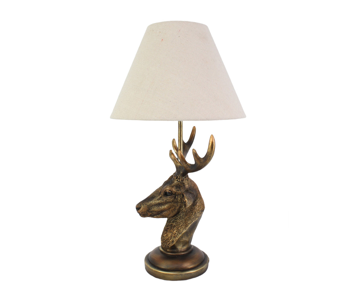 Antlered Stag Head Table Lamp