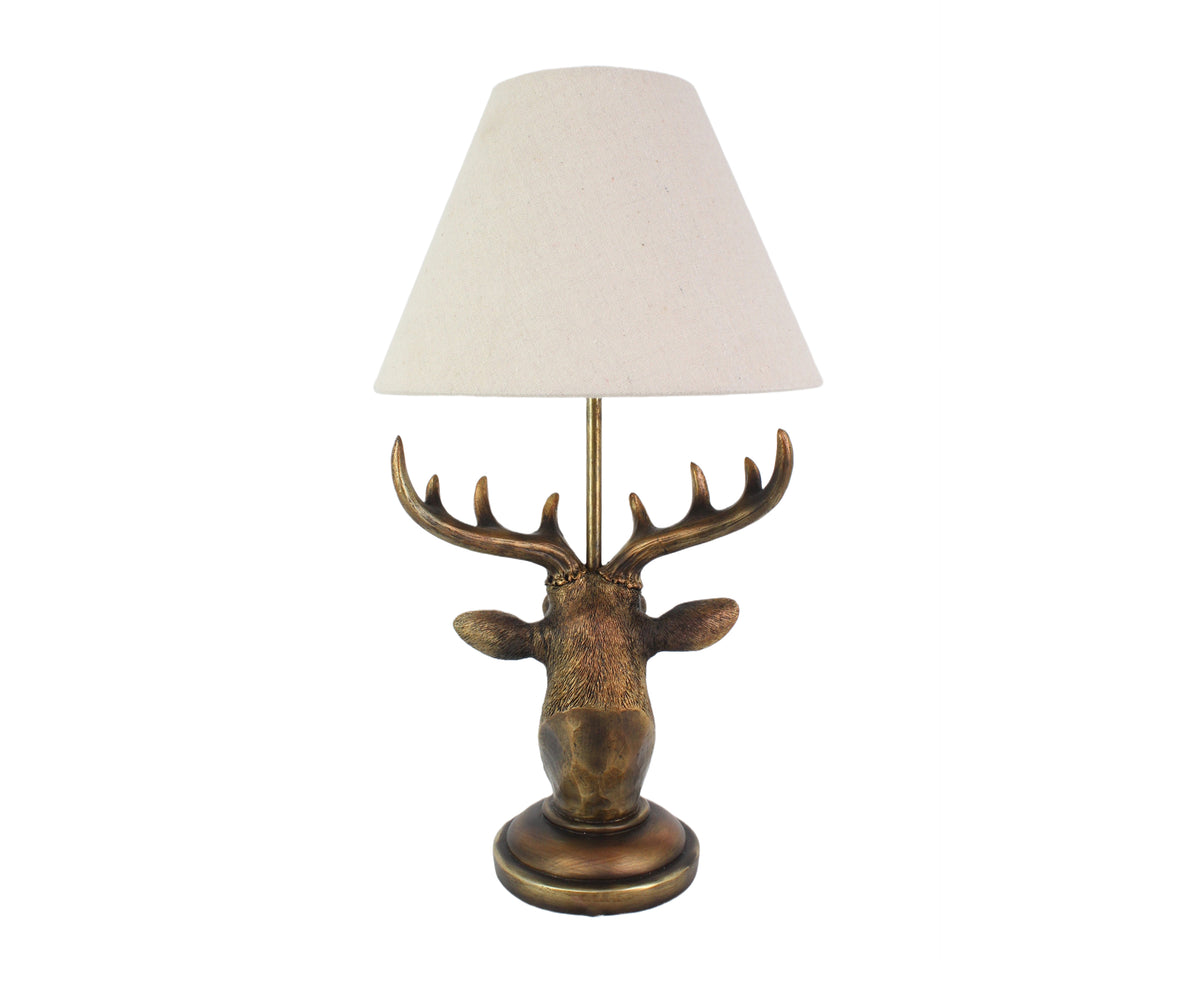 Antlered Stag Head Table Lamp