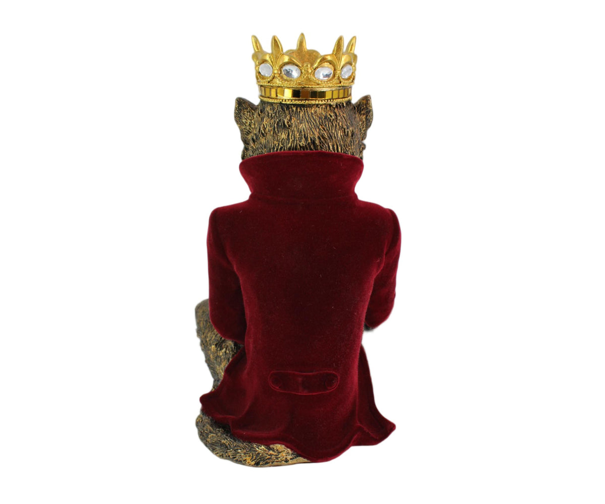 Whimsical Jeweled Crown Chimp Desk Decor