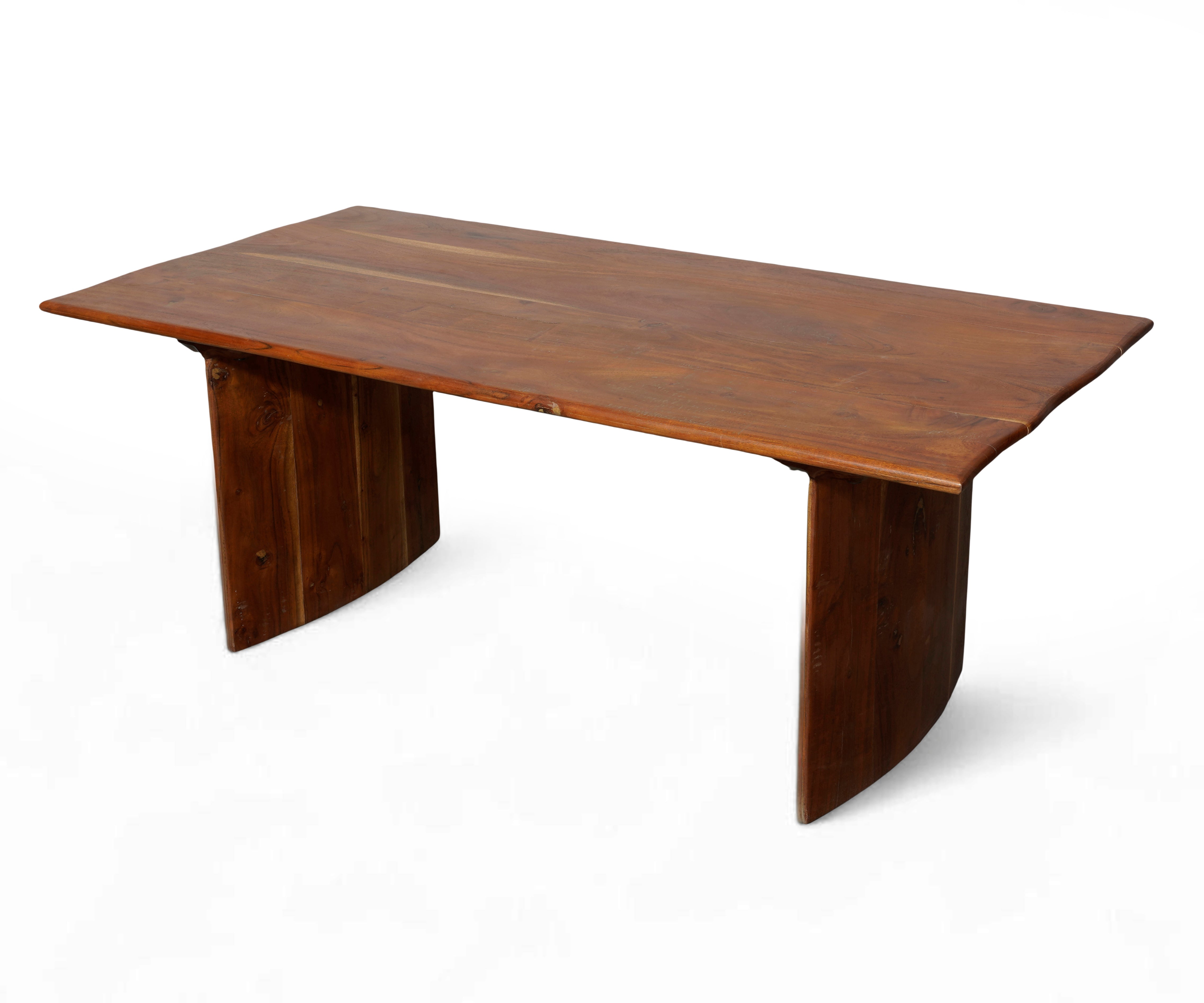 Rustic Solid Wood 6 SEATER Dining Table with Panel Base